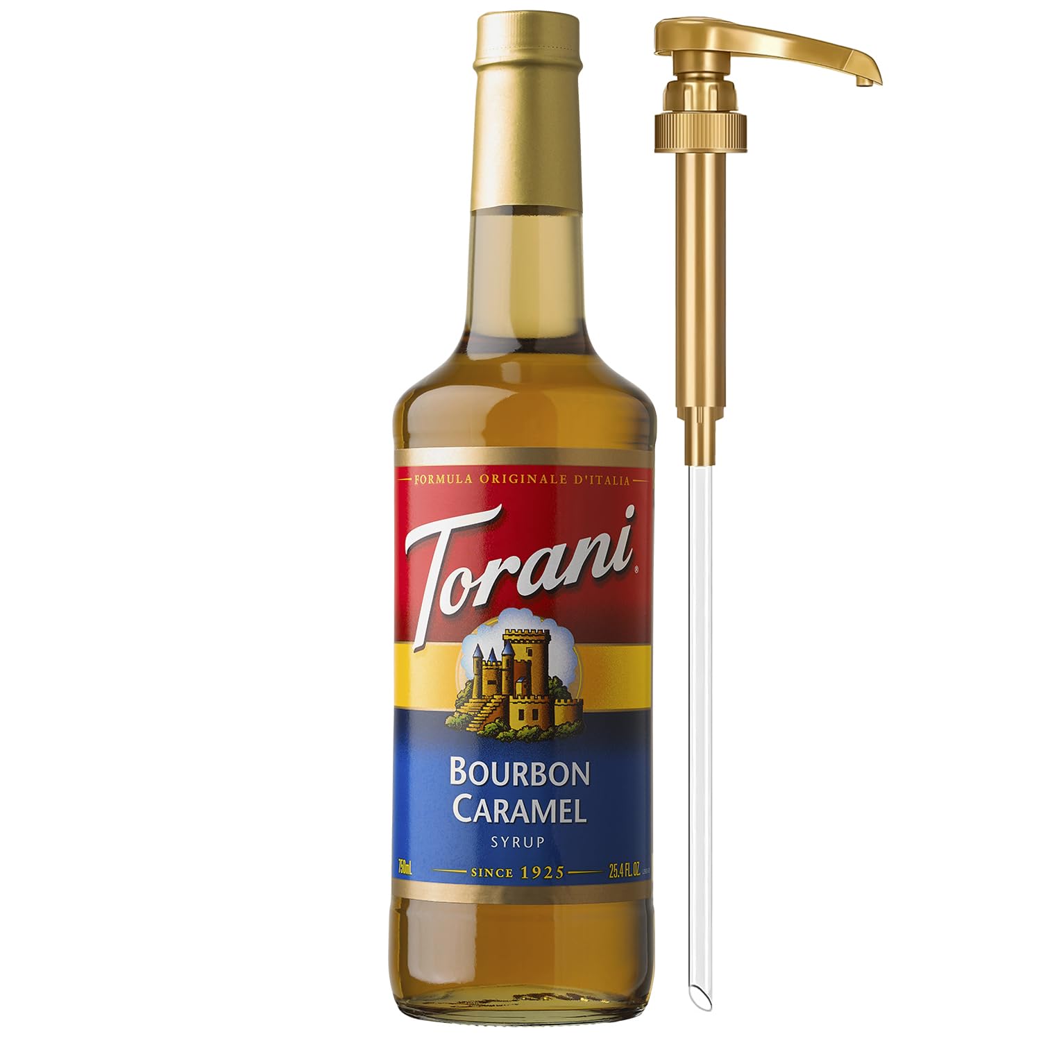 Torani Coffee Syrup, Vanilla Flavored Syrup for Drinks, Pump Included, 25.4 Fl Oz