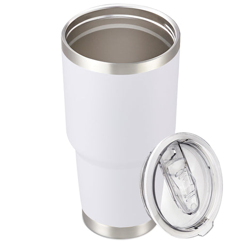30 oz Tumbler with Lid Stainless Steel Tumblers Bulk Vacuum Insulated Cup Reusable Powder Coated Travel Mug Double Wall Leak Proof Cups Keep Cold Drinks for 12 Hours Black, Set of 8
