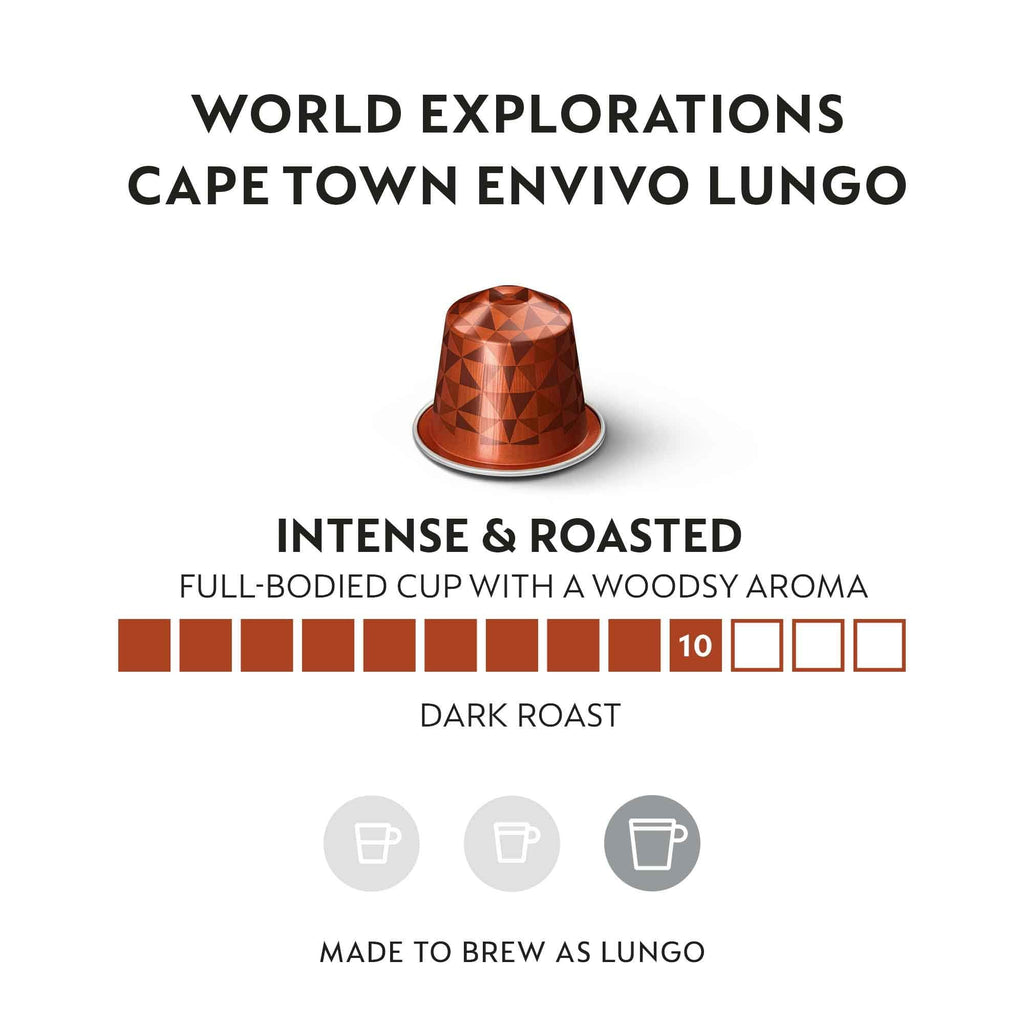 Nespresso Capsules Original Line, Morning Lungo Blends Variety Pack, Mild to Medium to Dark Roast Coffee, 50-Count Coffee Pods