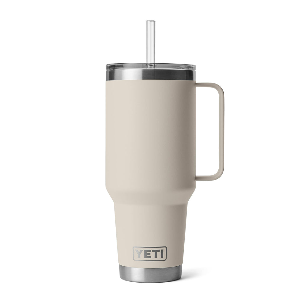 YETI Rambler 35 oz Tumbler with Handle and Straw Lid, Travel Mug Water Tumbler, Vacuum Insulated Cup with Handle, Stainless Steel, Moon Dust - Textured