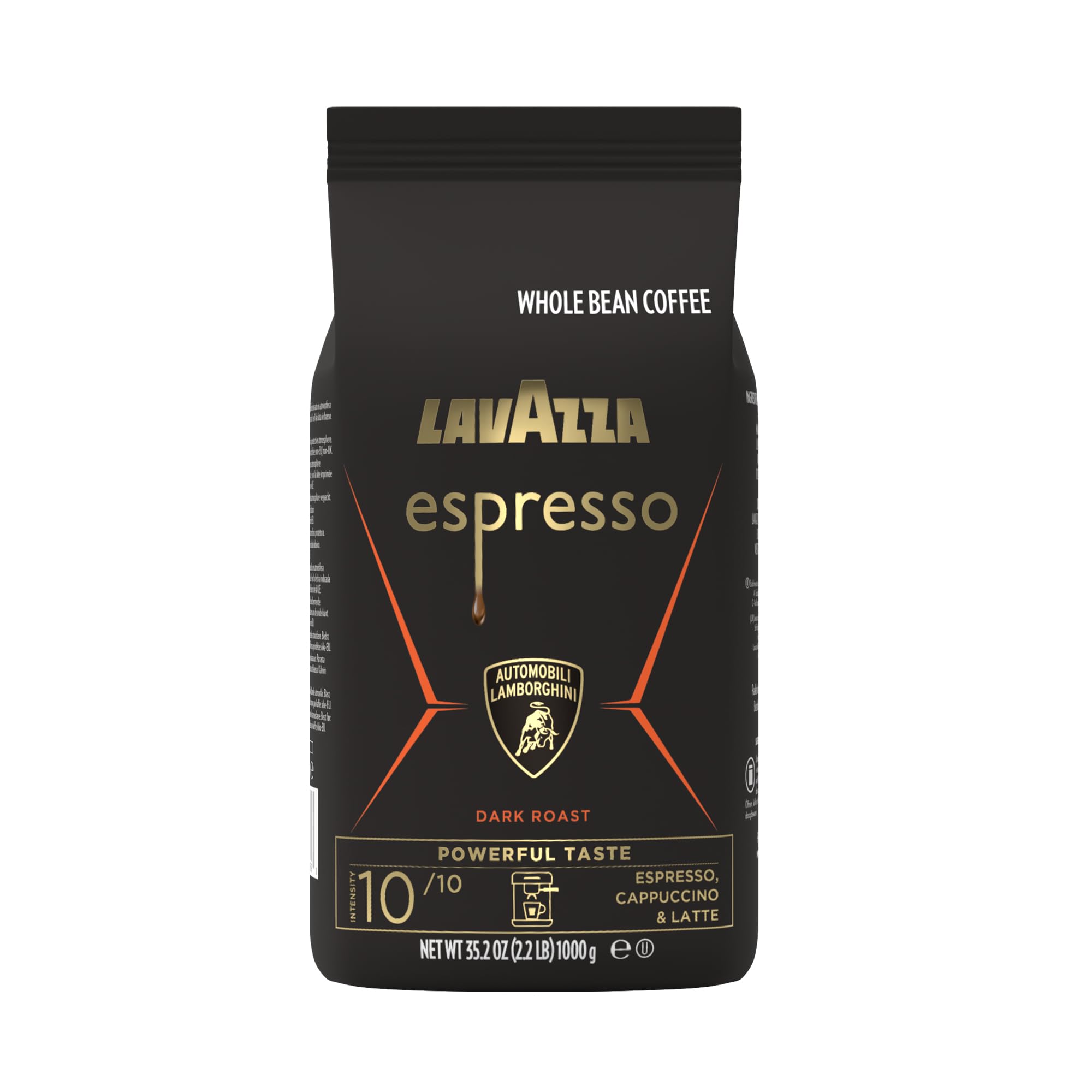 Lavazza Espresso Whole Bean Coffee, Medium Roast, 100% Arabica, 2.2 lb Bag (Pack of 1)