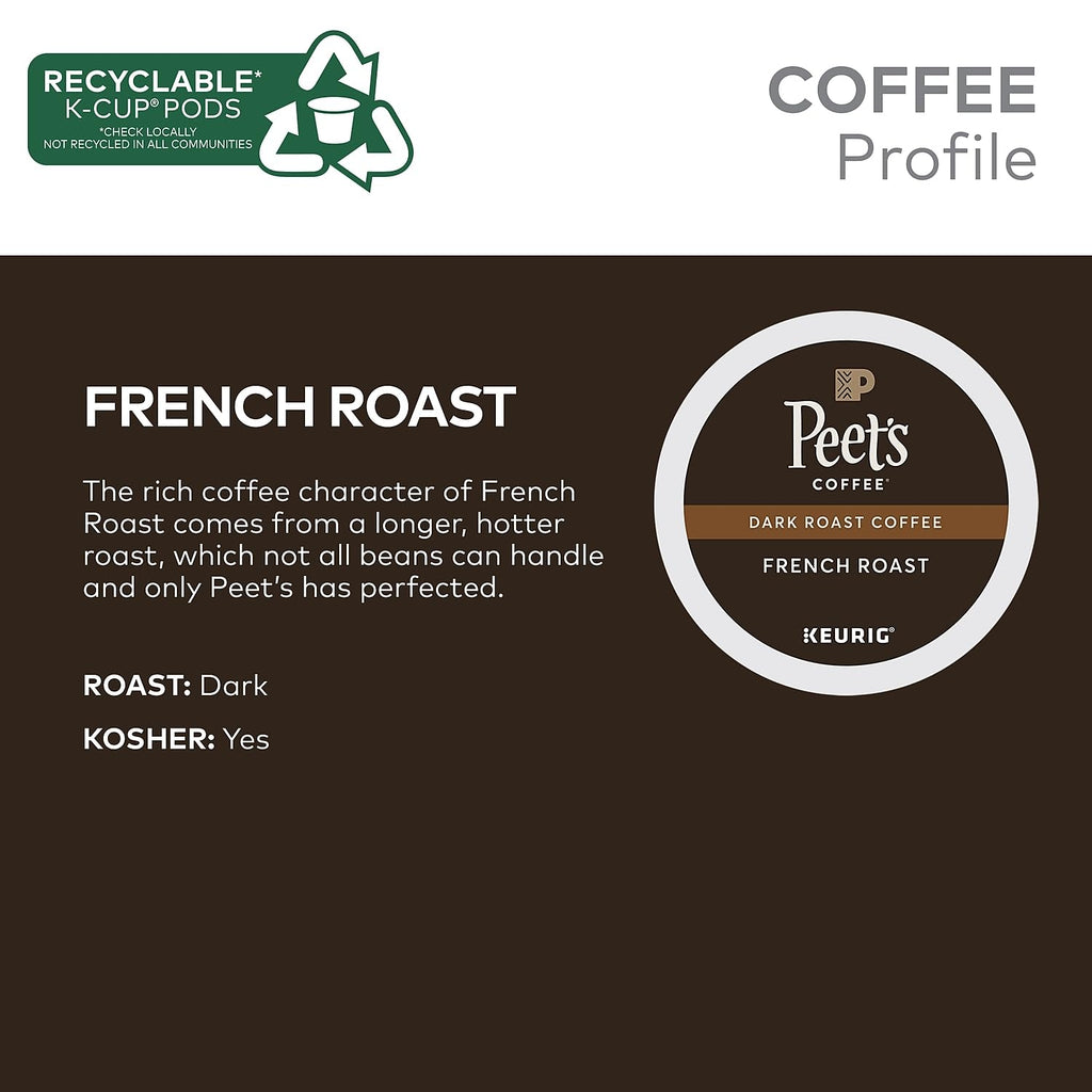 Peet's Coffee, Dark Roast Keurig K-Cup Pods, 100% Arabica Coffee - Major Dickason's Blend 75 Count (1 Box of 75 Pods)