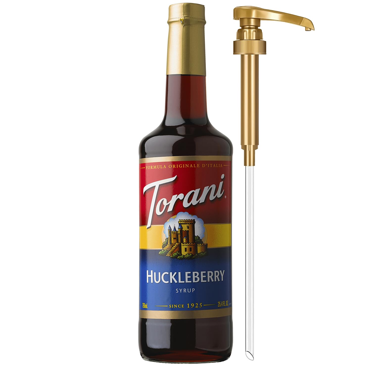 Torani Coffee Syrup, Vanilla Flavored Syrup for Drinks, Pump Included, 25.4 Fl Oz