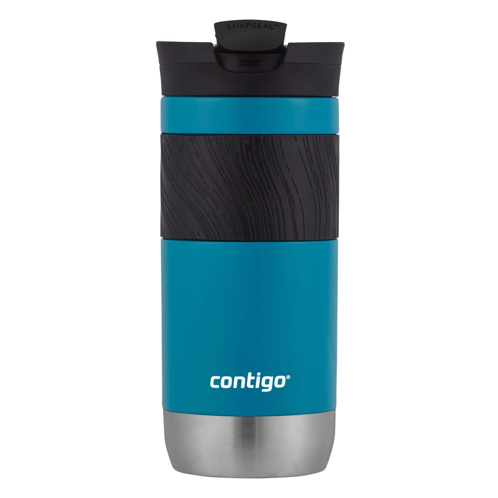 Contigo Byron Vacuum-Insulated Stainless Steel Travel Mug with Leak-Proof Lid Reusable Coffee Mug or Water Bottle BPA-Free 16oz Licorice Keeps Beverages Hot for 6 Hours or Cold for 12 Hours