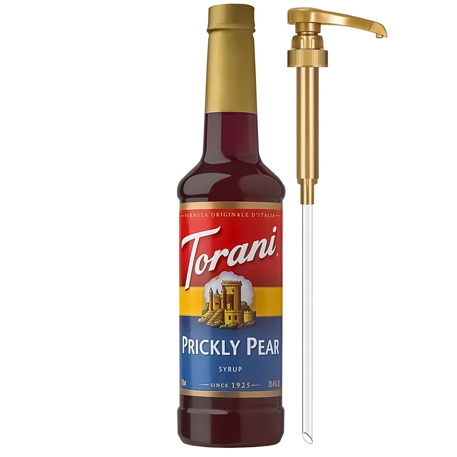 Torani Coffee Syrup, Vanilla Flavored Syrup for Drinks, Pump Included, 25.4 Fl Oz