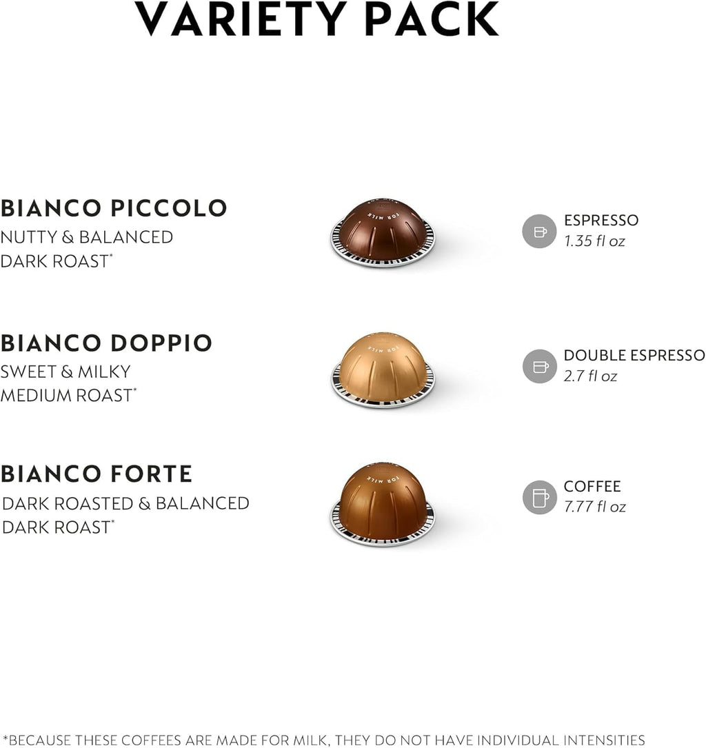 Nespresso Capsules Vertuo, Melozio, Medium Roast Coffee, 30-Count Coffee Pods, Brews 7.8oz.