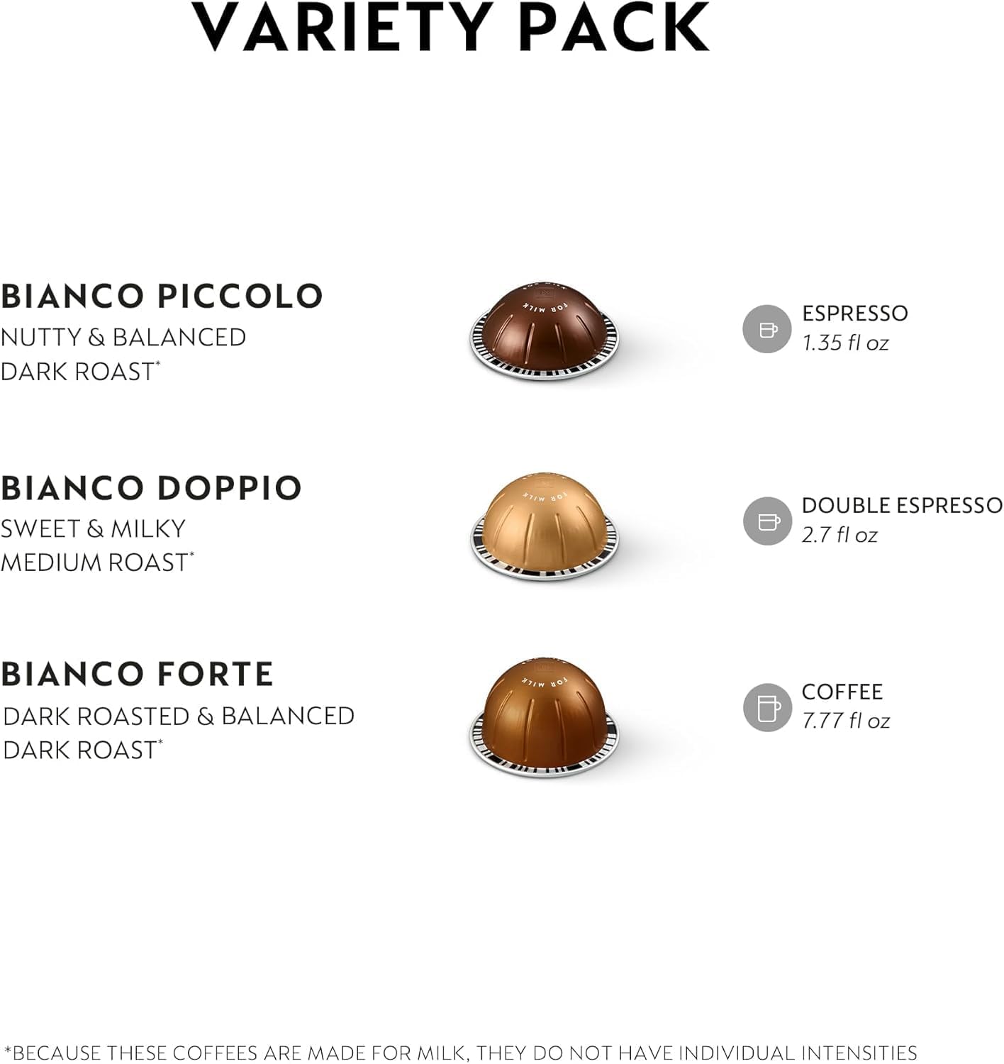 Nespresso Capsules Vertuo, Melozio, Medium Roast Coffee, 30-Count Coffee Pods, Brews 7.8oz.