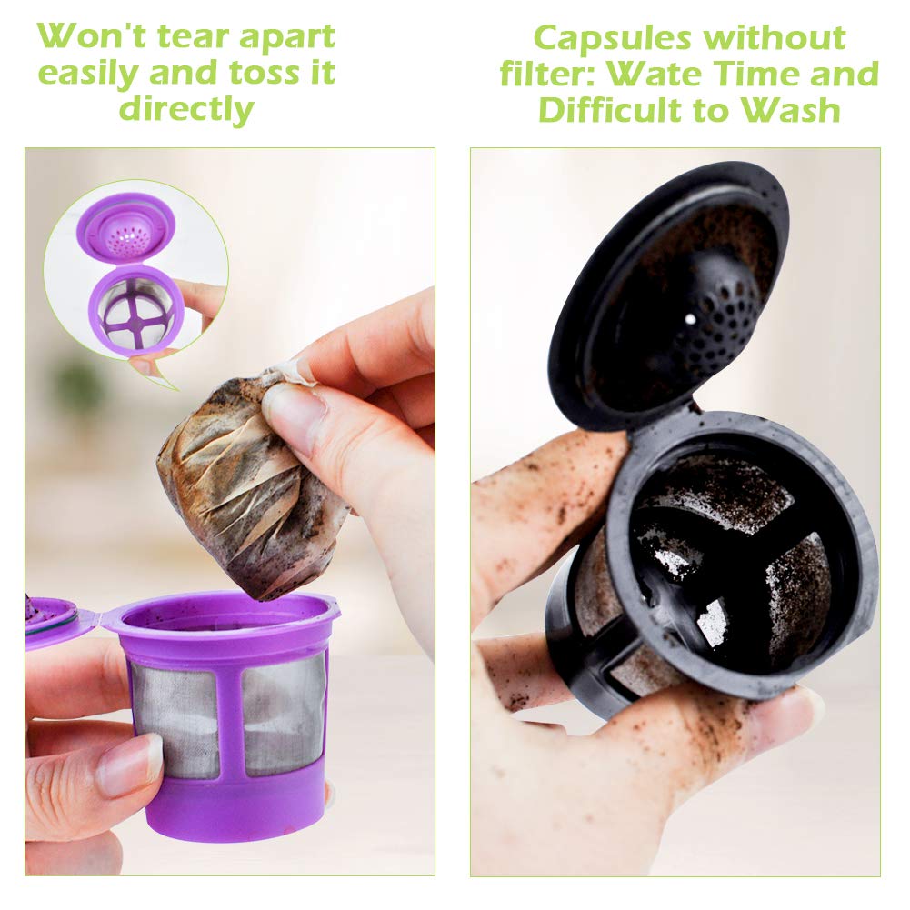CAPMESSO Disposable Coffee Paper Filters Replacement Keurg Filter Compatible with Reusable Single Serve Pods Keurg Coffee Maker-300 Count (Natural)