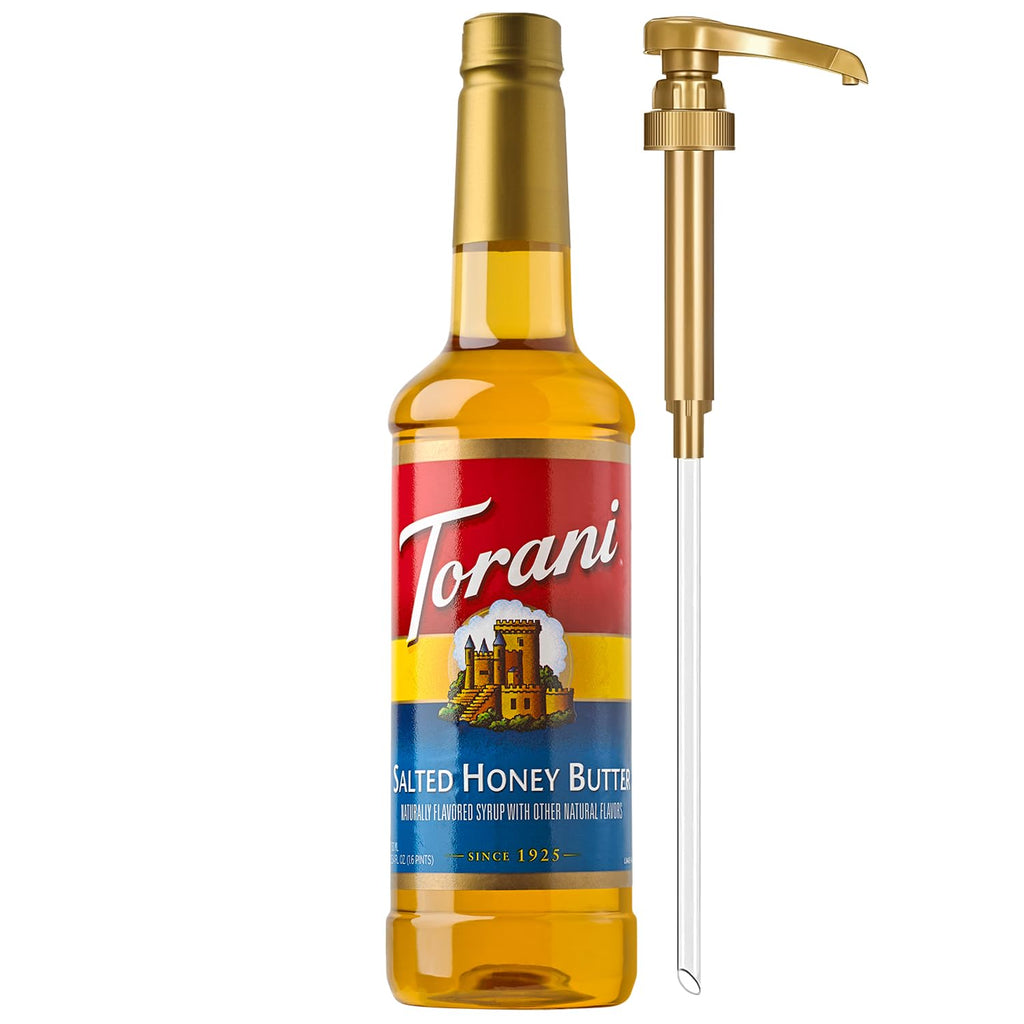 Torani Coffee Syrup, Vanilla Flavored Syrup for Drinks, Pump Included, 25.4 Fl Oz