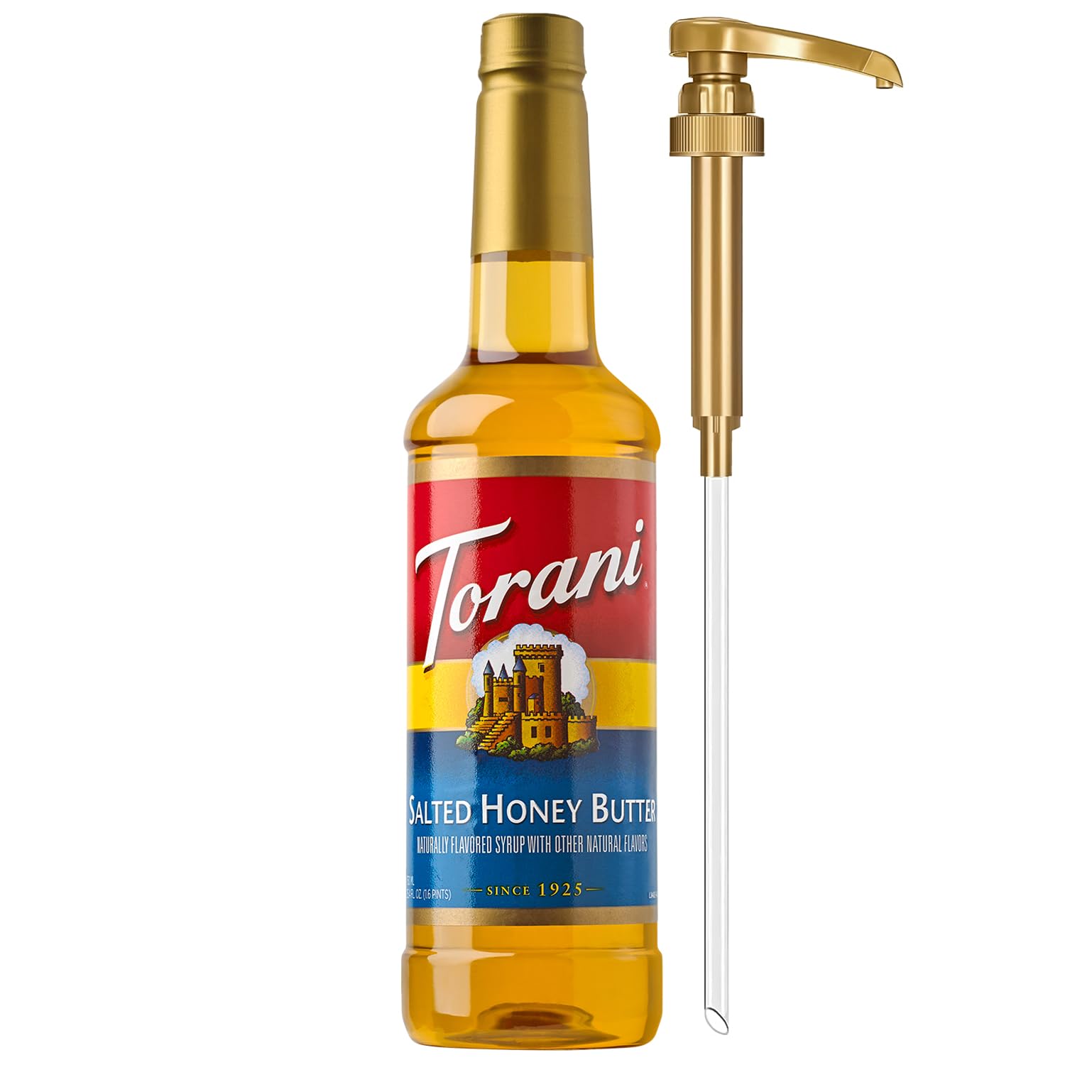 Torani Coffee Syrup, Vanilla Flavored Syrup for Drinks, Pump Included, 25.4 Fl Oz