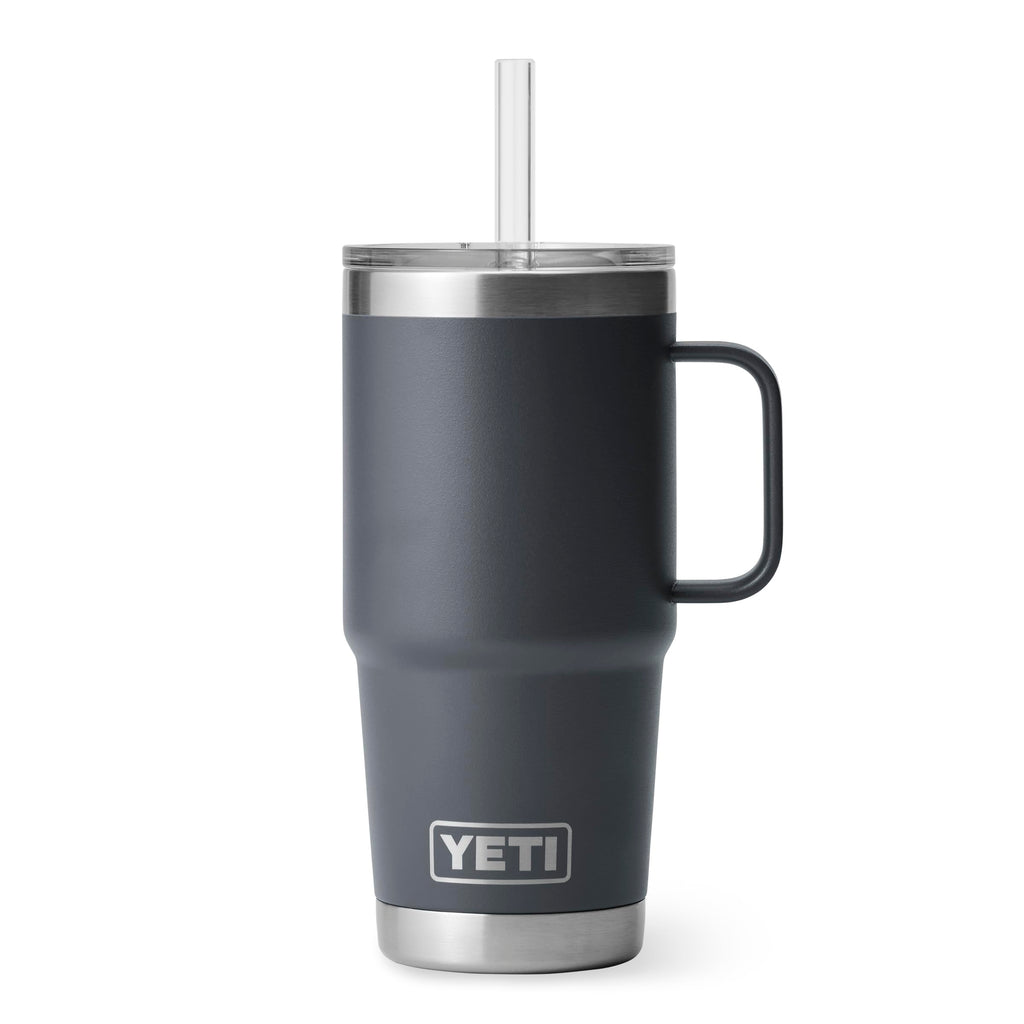 YETI Rambler 35 oz Tumbler with Handle and Straw Lid, Travel Mug Water Tumbler, Vacuum Insulated Cup with Handle, Stainless Steel, Moon Dust - Textured