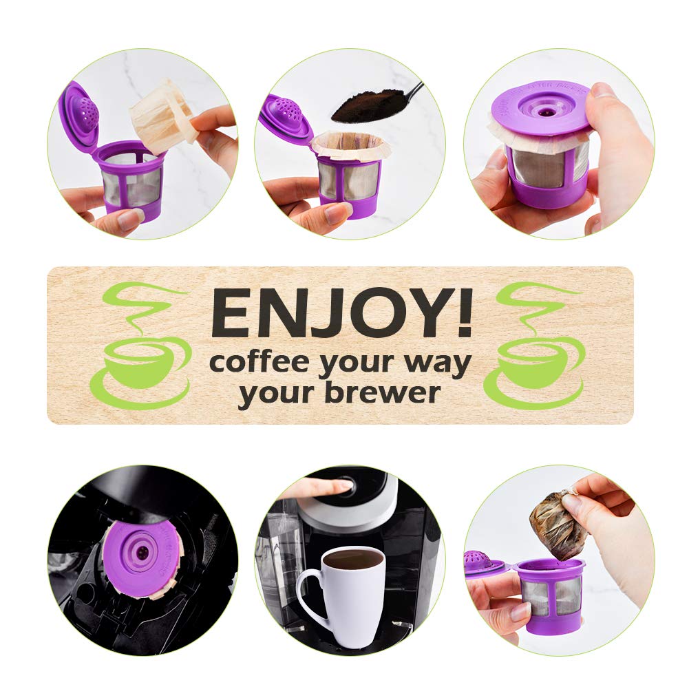 CAPMESSO Disposable Coffee Paper Filters Replacement Keurg Filter Compatible with Reusable Single Serve Pods Keurg Coffee Maker-300 Count (Natural)