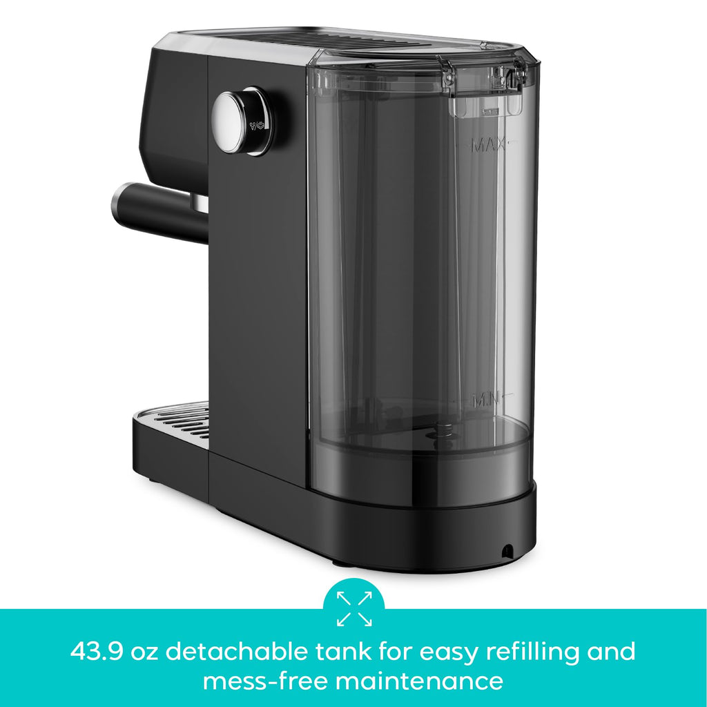 CASABREWS 3700 Essential Espresso Machine 20 Bar, Stainless Steel Cappuccino & Latte Coffee Maker with Steam Frother for Home, 43.9oz Water Tank, Silver