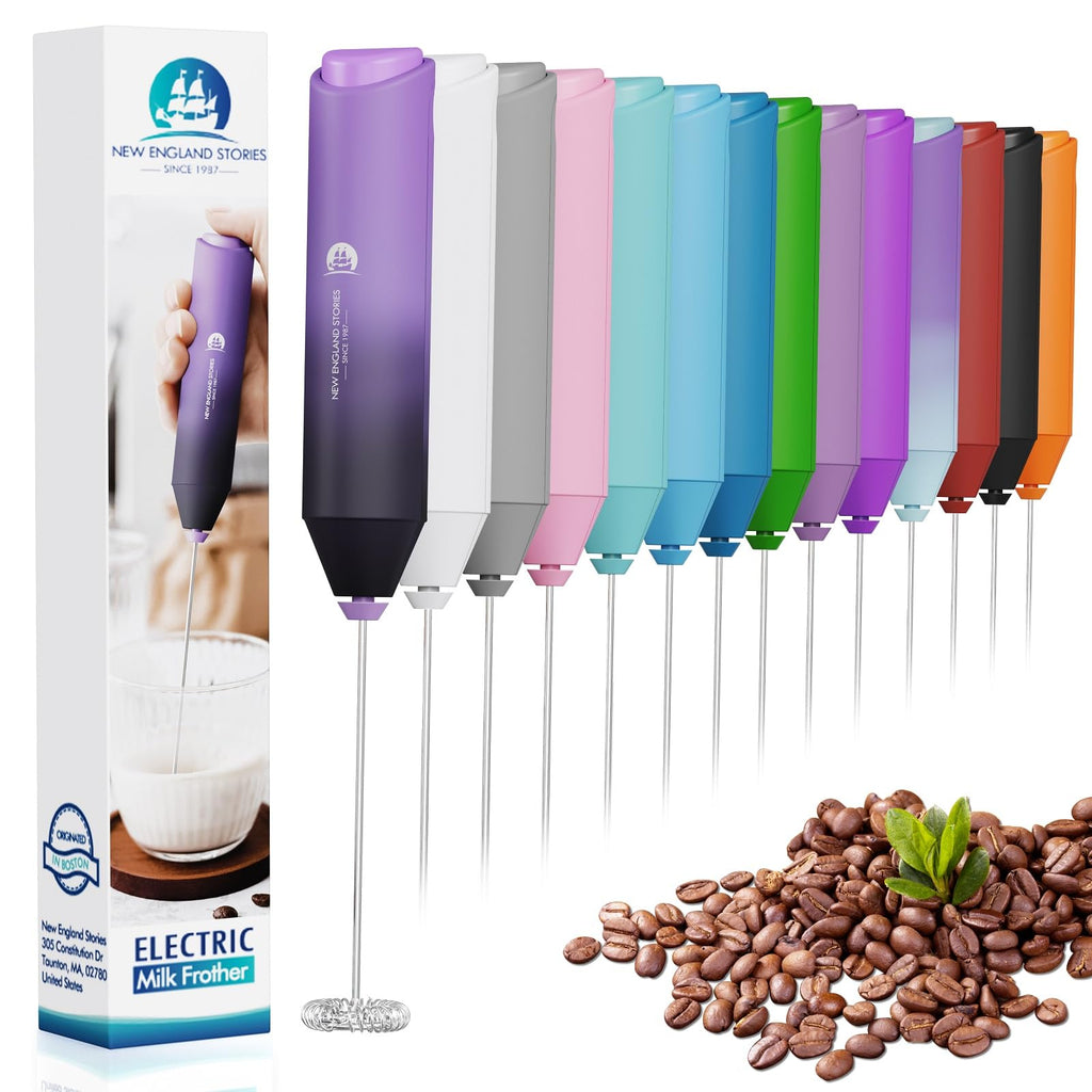 Powerful Milk Frother Handheld Foam Maker, Mini Whisk Drink Mixer for Coffee, Cappuccino, Latte, Matcha, Hot Chocolate, No Stand, Green