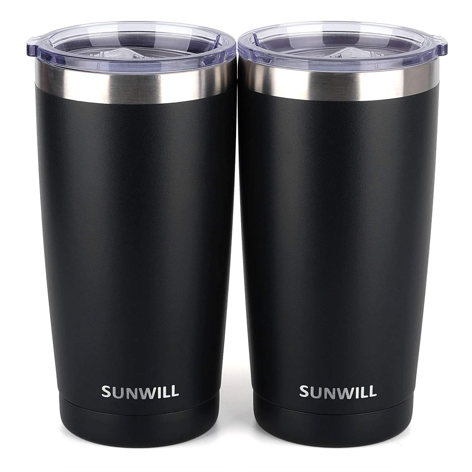 SUNWILL Travel Coffee Tumbler 20 oz, Insulated Mug with Lid, Stainless Steel Cup for Outdoor, Powder Coated Navy