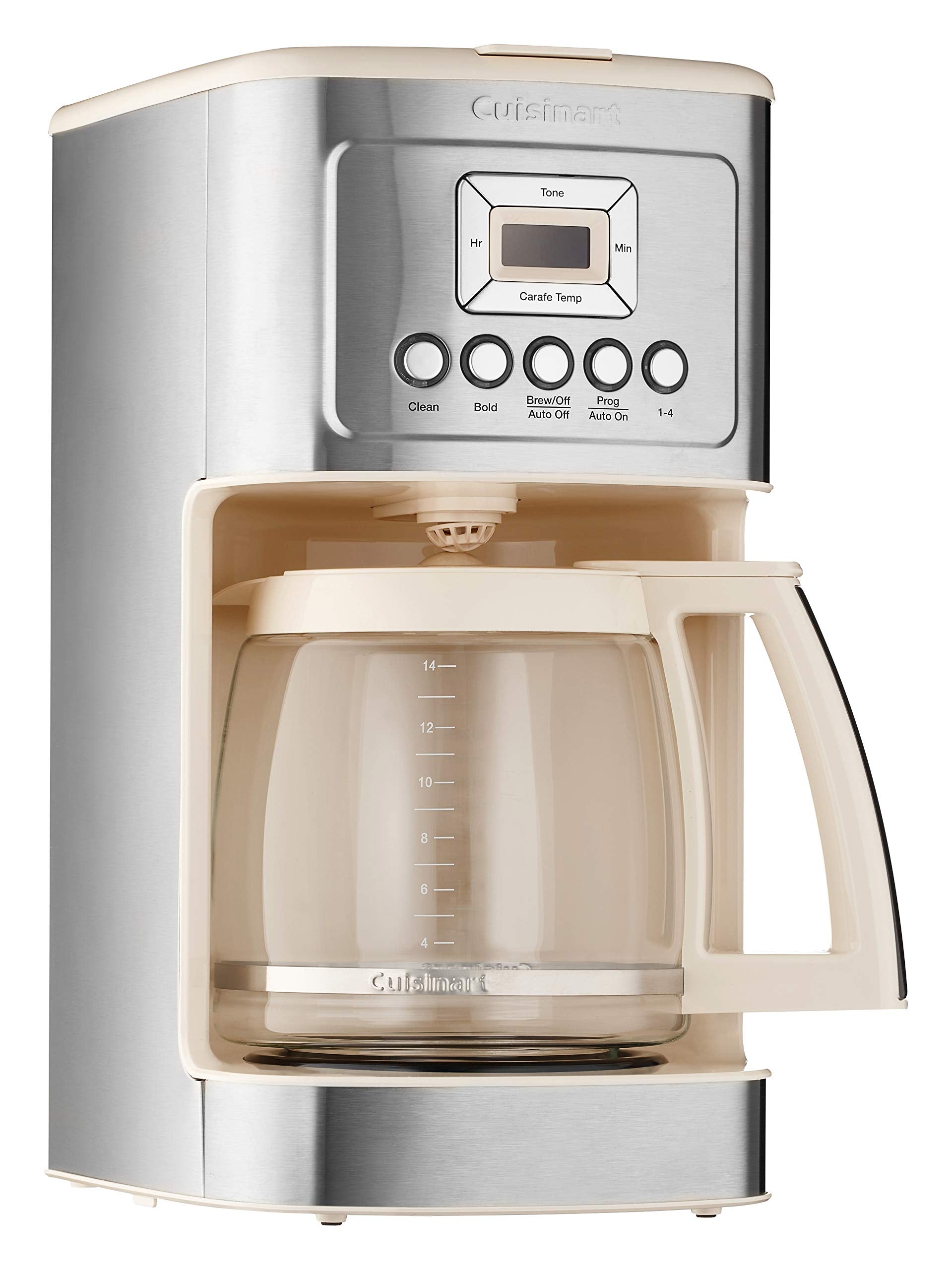 Cuisinart 14-Cup Coffee Maker, Programmable PerfecTemp Glass Carafe Coffee Machine with 1-4 Cup Setting, Brew Strength Control and Pause, Stainless Steel, DCC-3200NAS