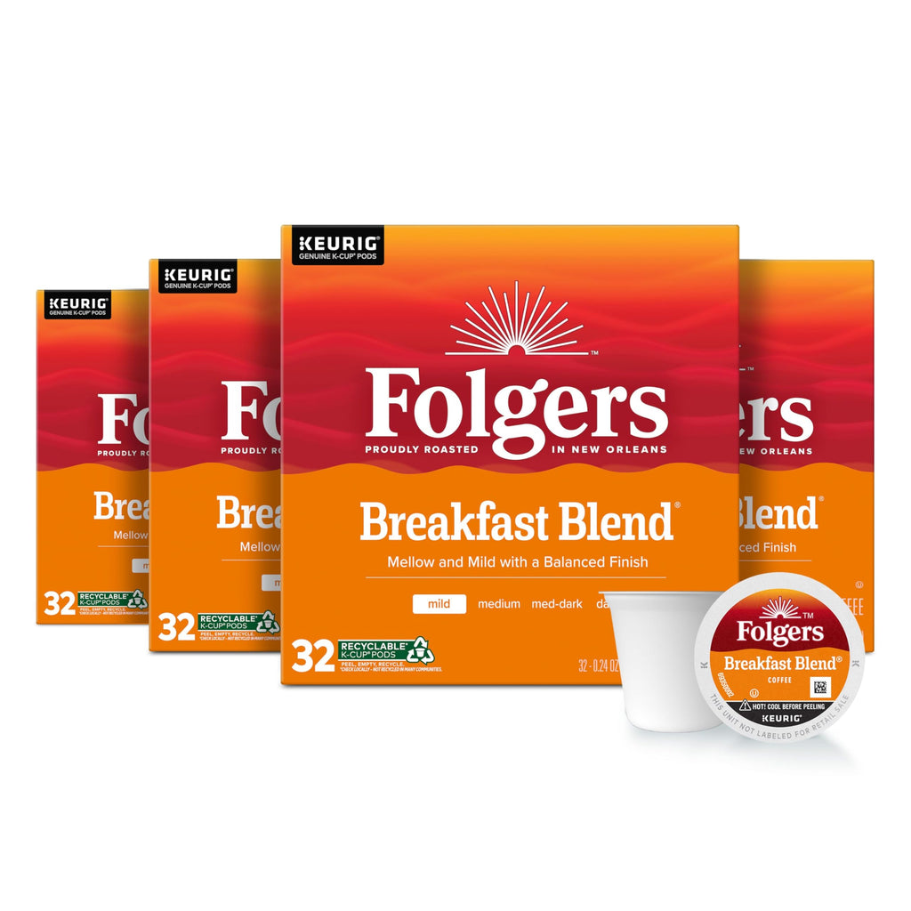 Folgers Black Silk, Dark Roast Coffee, Keurig K-Cup Pods, 12-Count Boxes (Pack of 6)