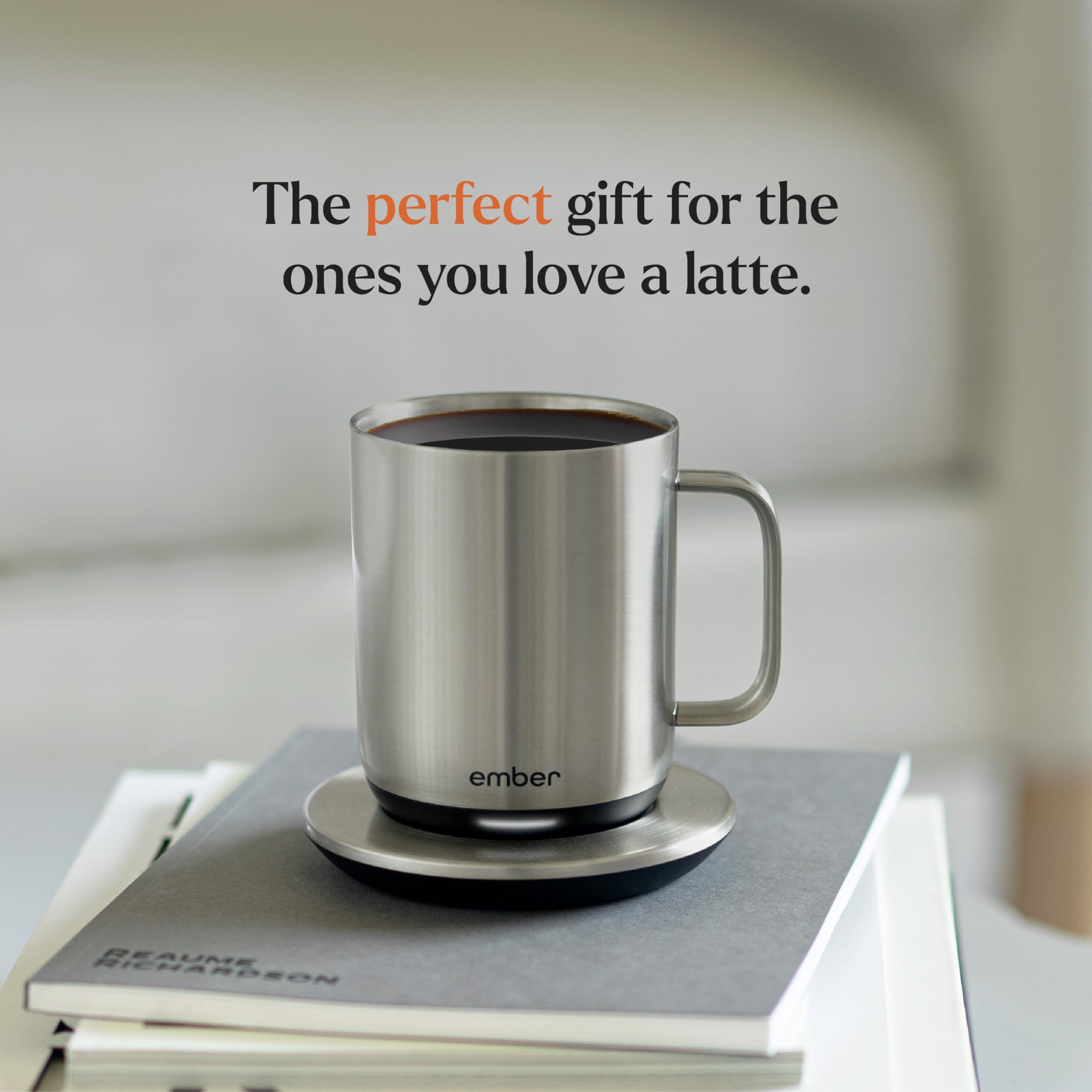 Ember Temperature Control Smart Mug 2, 14 Oz, App-Controlled Heated Coffee Mug with 80 Min Battery Life and Improved Design, Black