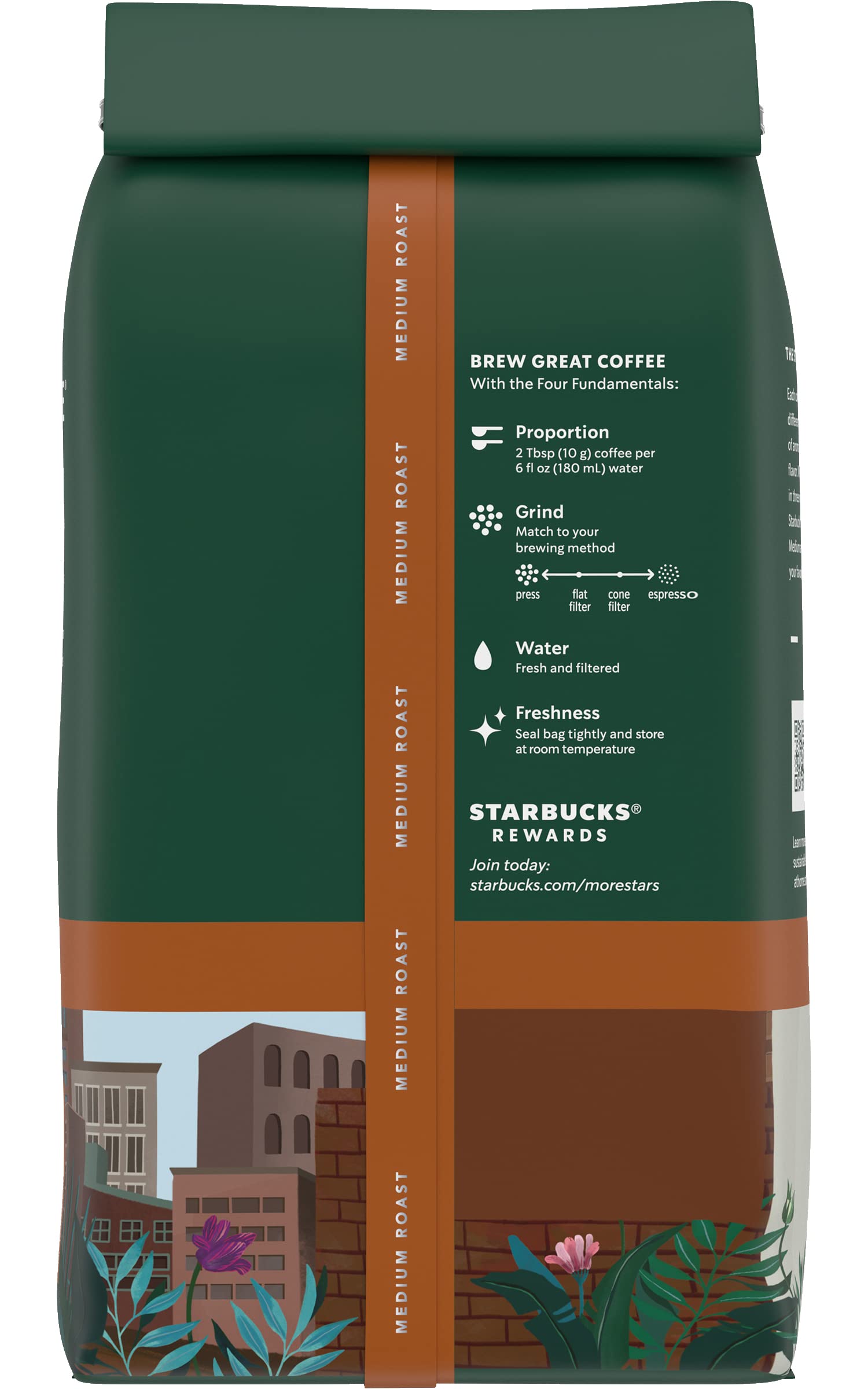 Starbucks Whole Coffee Beans, Medium Roast Hot or Iced Coffee, Pike Place Roast, 28 oz