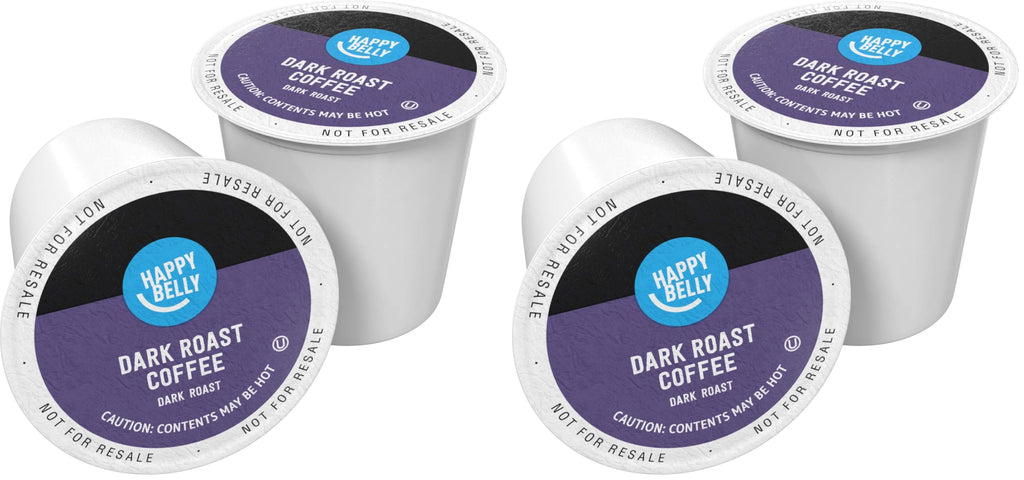 Amazon Brand - Happy Belly Dark Roast Coffee Pods, French Roast, Compatible with Keurig 2.0 K-Cup Brewers, 100 Count
