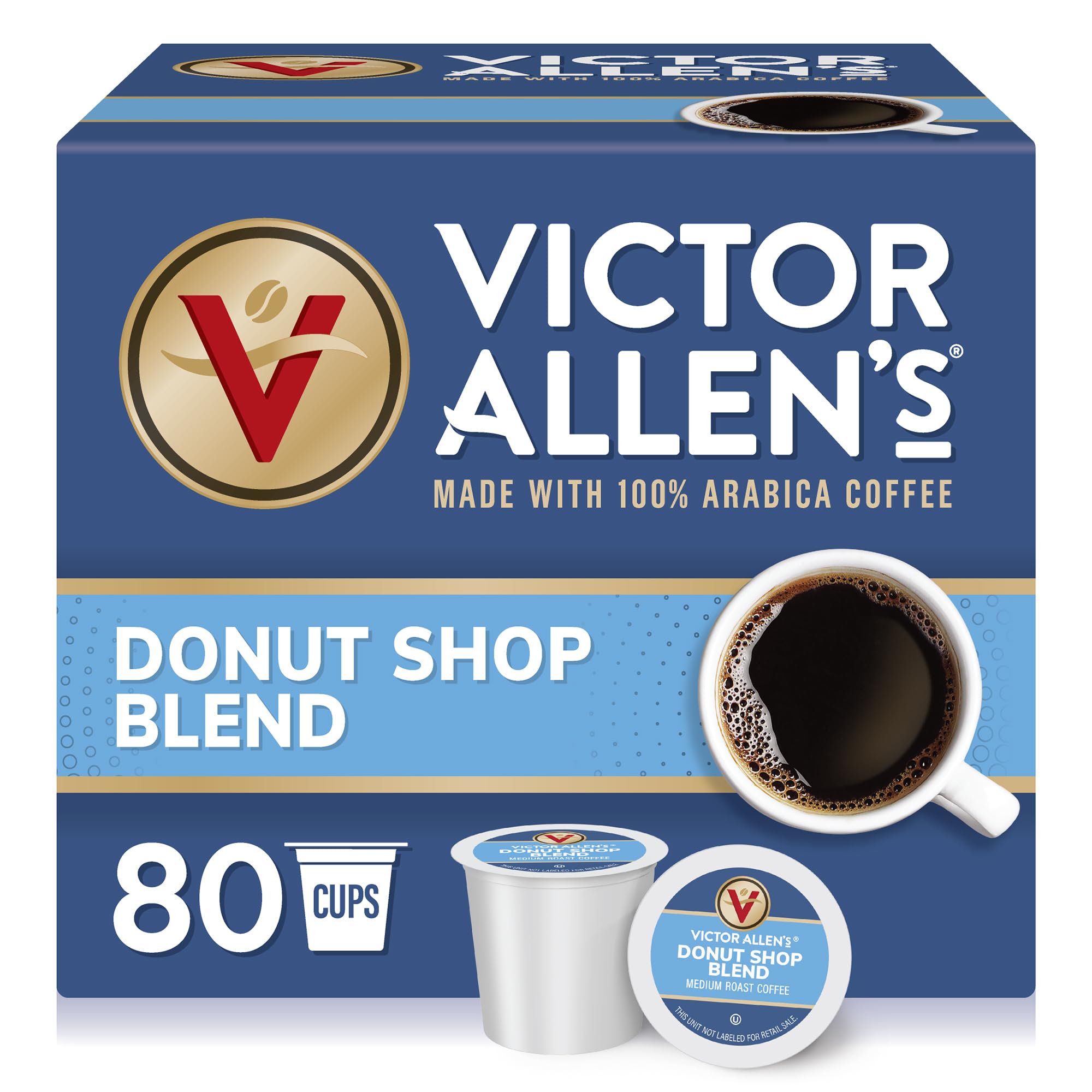 Victor Allen's Coffee Variety Pack (Morning Blend, 100% Colombian, Donut Shop Blend, French Roast), 42 Count, Single Serve Coffee Pods for Keurig K-Cup Brewers