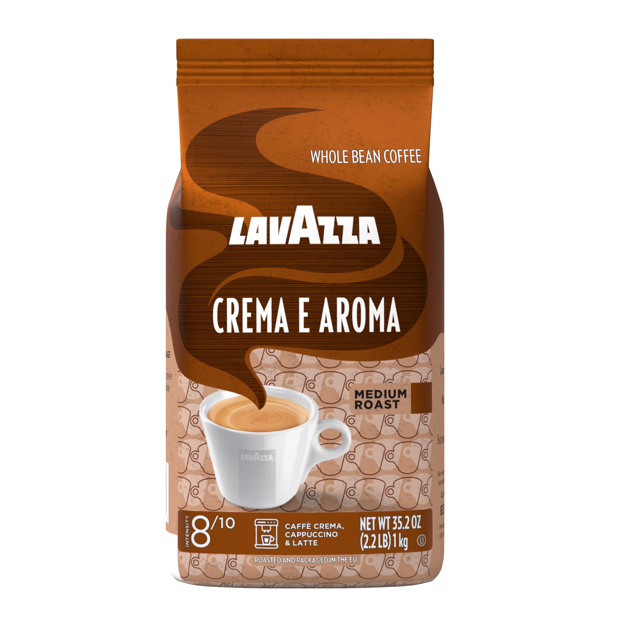 Lavazza Espresso Whole Bean Coffee, Medium Roast, 100% Arabica, 2.2 lb Bag (Pack of 1)