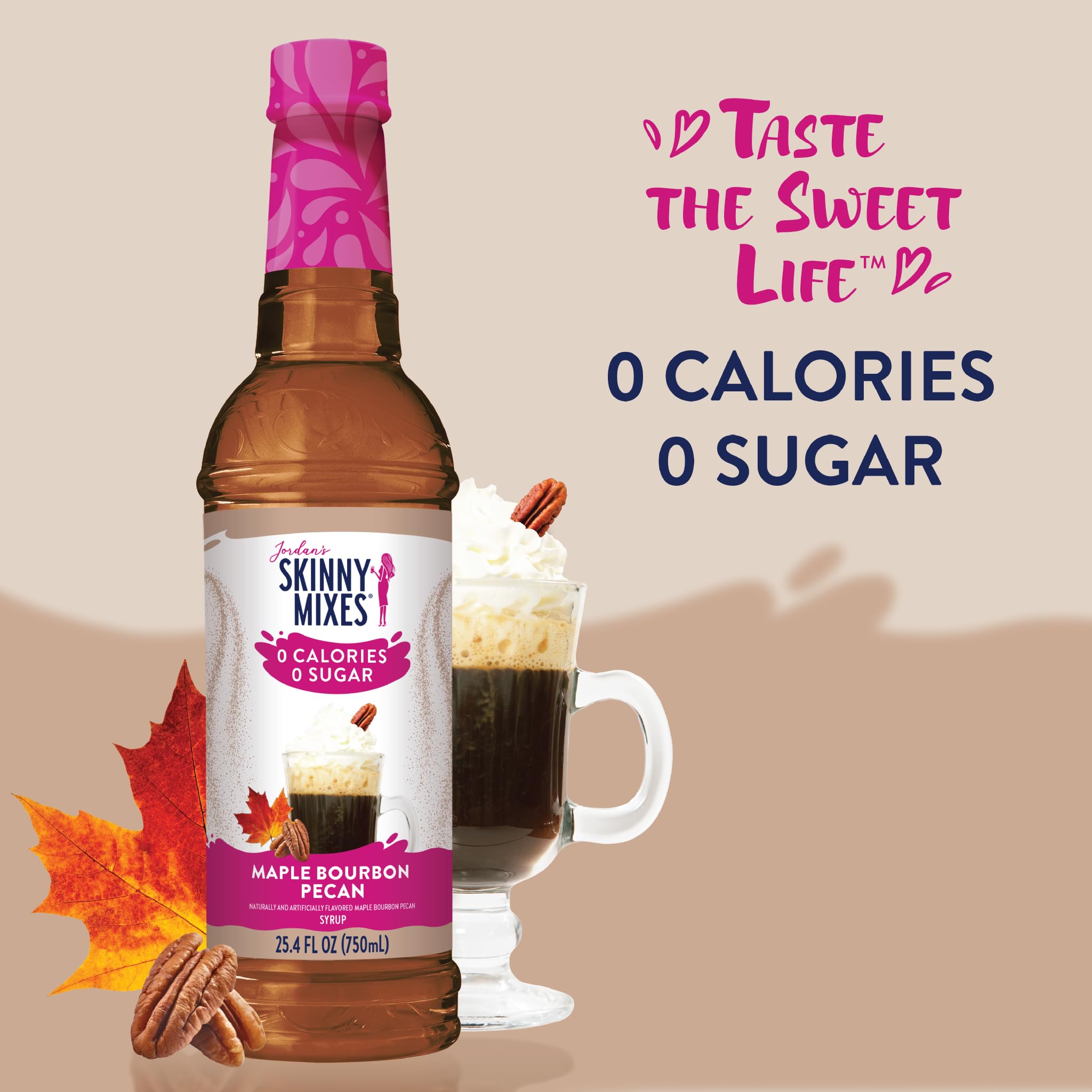 Jordan's Skinny Mixes Sugar Free Coffee Syrup, Holiday Fall Syrup Trio Coffee Flavoring Syrup, Zero Calorie Drink Mix for Lattes, Baking, Protein Shake, Dairy & Gluten Free, Kosher,12.7 Fl Oz, 3 Pack