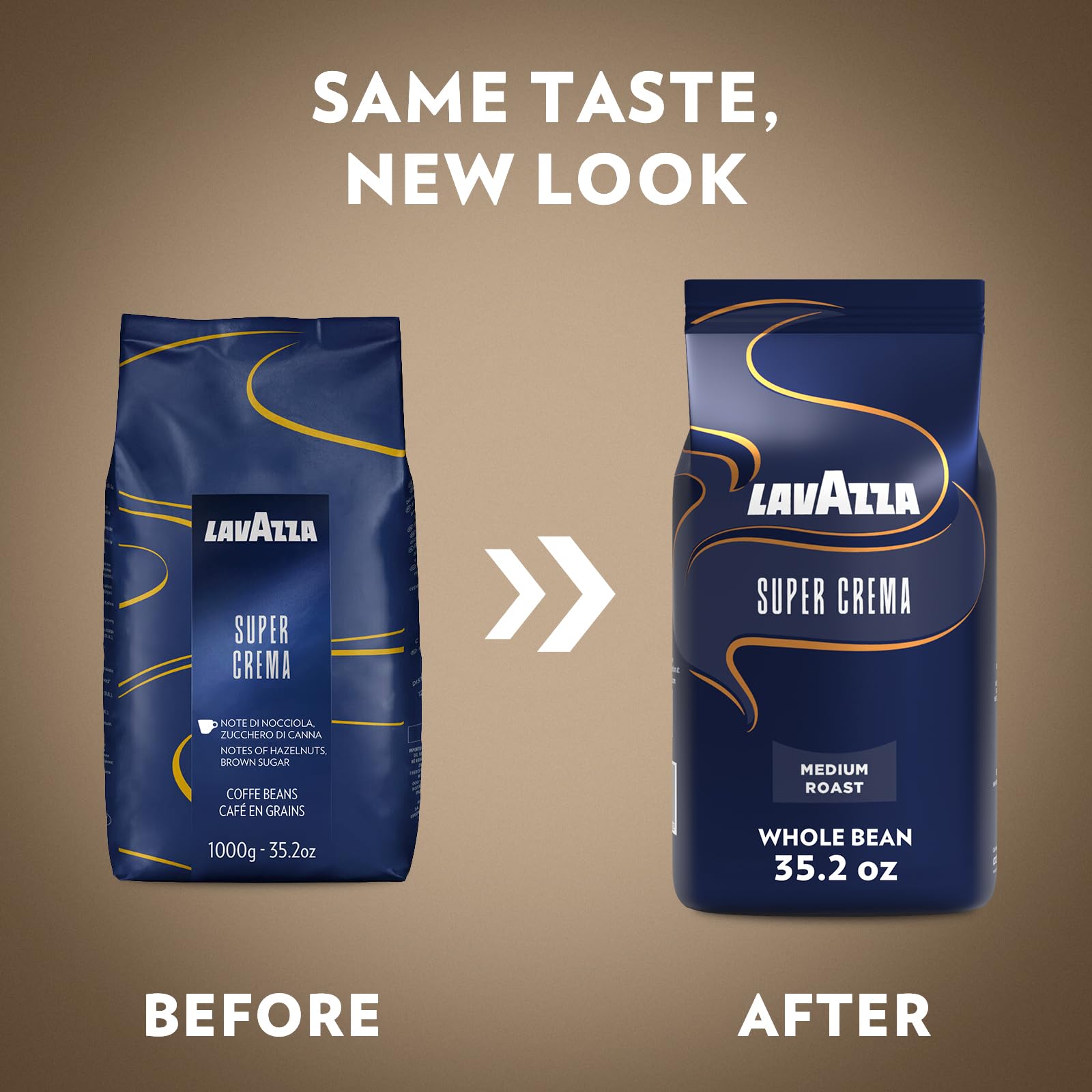 Lavazza Espresso Whole Bean Coffee, Medium Roast, 100% Arabica, 2.2 lb Bag (Pack of 1)