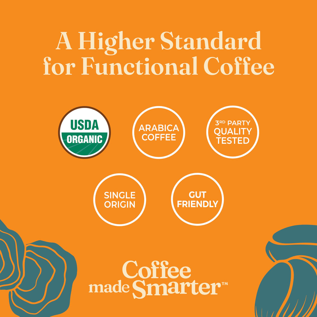 Four Sigmatic Mushroom Coffee K-Cups | Organic Dark Roast Coffee with Lion’s Mane Mushroom Powder & Yacon | Focus & Immune Support | Vegan & Keto | Sustainable Pods | 24 Count