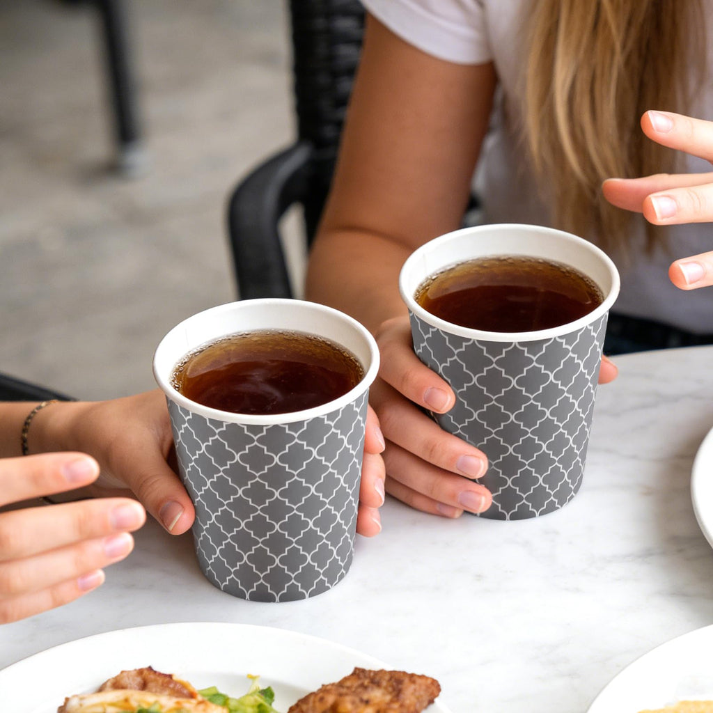 Lamosi Coffee Cups 12 oz 180 Pack, Disposable Paper Coffee Cups, Disposable Cups,12 oz Hot Cup,12oz Paper Insulated Cup for Cold Hot Drinks (No Lids)