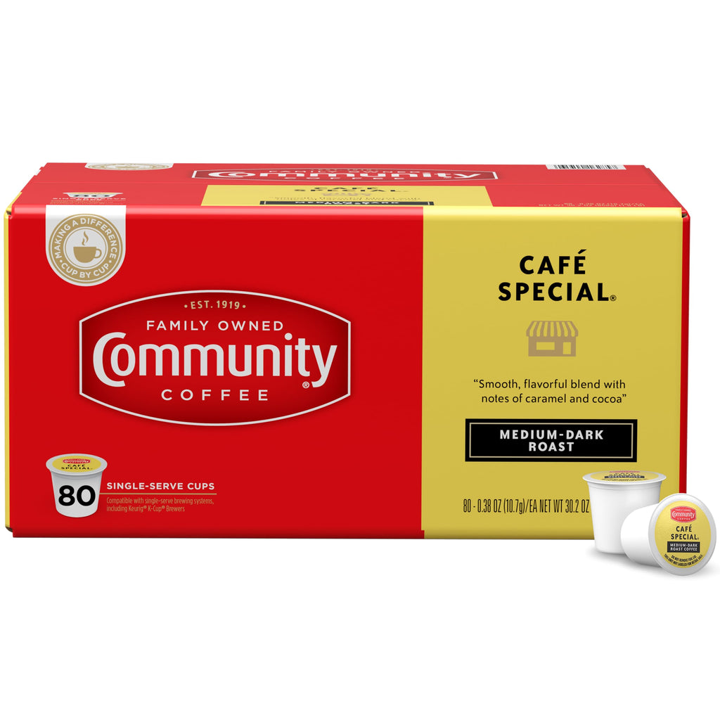 Community Coffee Café Special Medium-Dark Roast Single Serve Keurig K-Cup Pods 32 ct Box