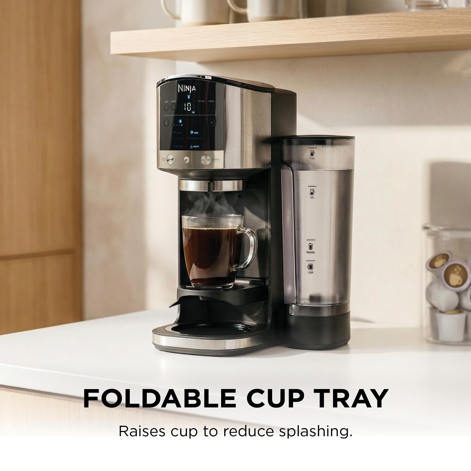 Ninja 12-Cup Programmable Coffee Brewer, 2 Brew Styles, Adjustable Warm Plate, 60oz Water Reservoir, Delay Brew - Black/Stainless Steel