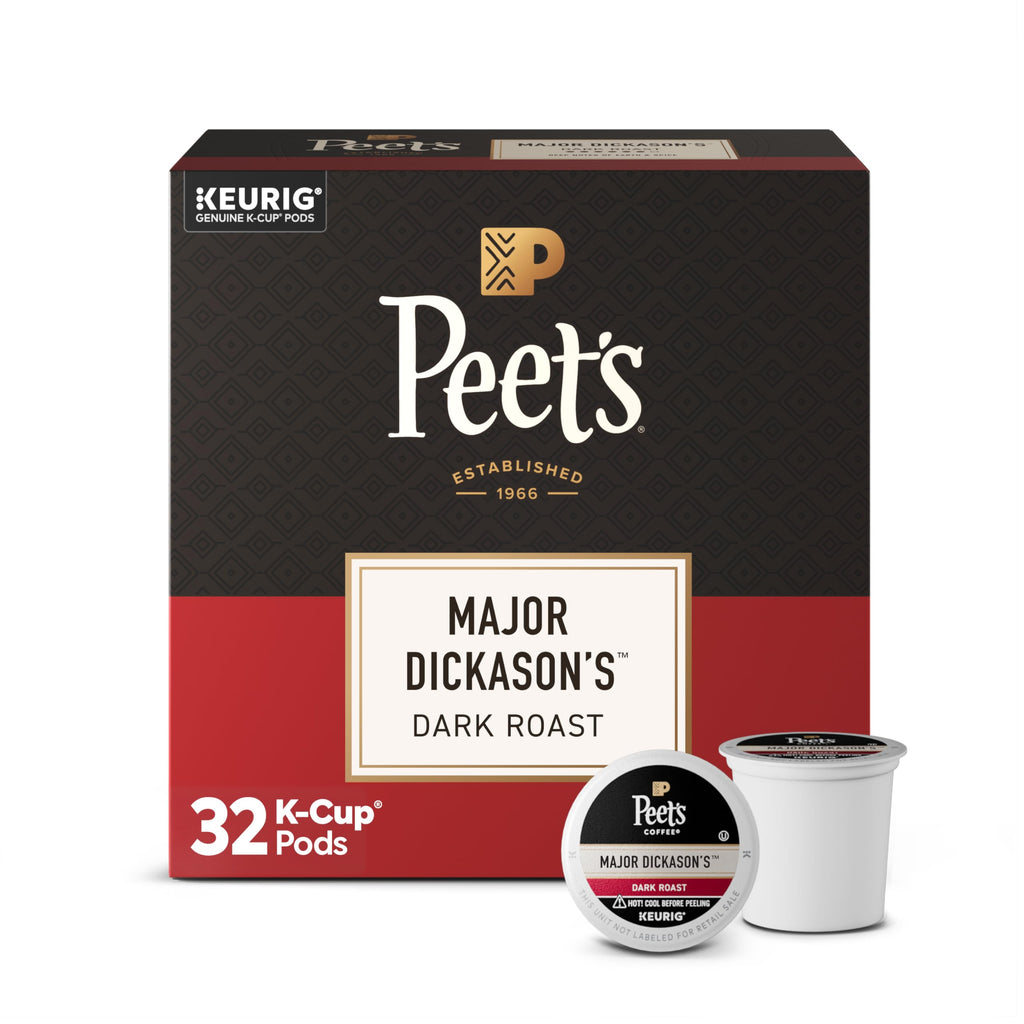 Peet's Coffee, Dark Roast Keurig K-Cup Pods, 100% Arabica Coffee - Major Dickason's Blend 75 Count (1 Box of 75 Pods)