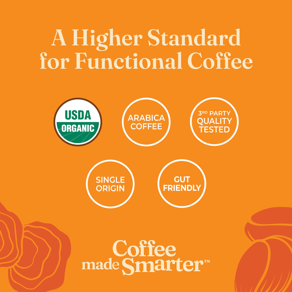 Four Sigmatic Mushroom Coffee K-Cups | Organic Dark Roast Coffee with Lion’s Mane Mushroom Powder & Yacon | Focus & Immune Support | Vegan & Keto | Sustainable Pods | 24 Count