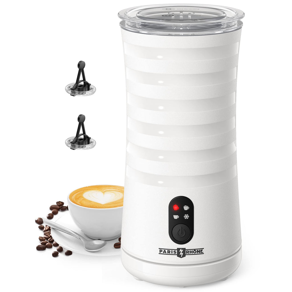 Electric Milk Frother, Paris Rhône 4-in-1 Milk Steamer and Frother, Hot & Cold Foam Milk Warmer with Temperature Control, Auto Shut-Off Frothers for Coffee, Latte,Macchiato, Cappuccino