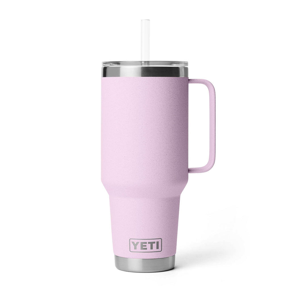 YETI Rambler 35 oz Tumbler with Handle and Straw Lid, Travel Mug Water Tumbler, Vacuum Insulated Cup with Handle, Stainless Steel, Moon Dust - Textured