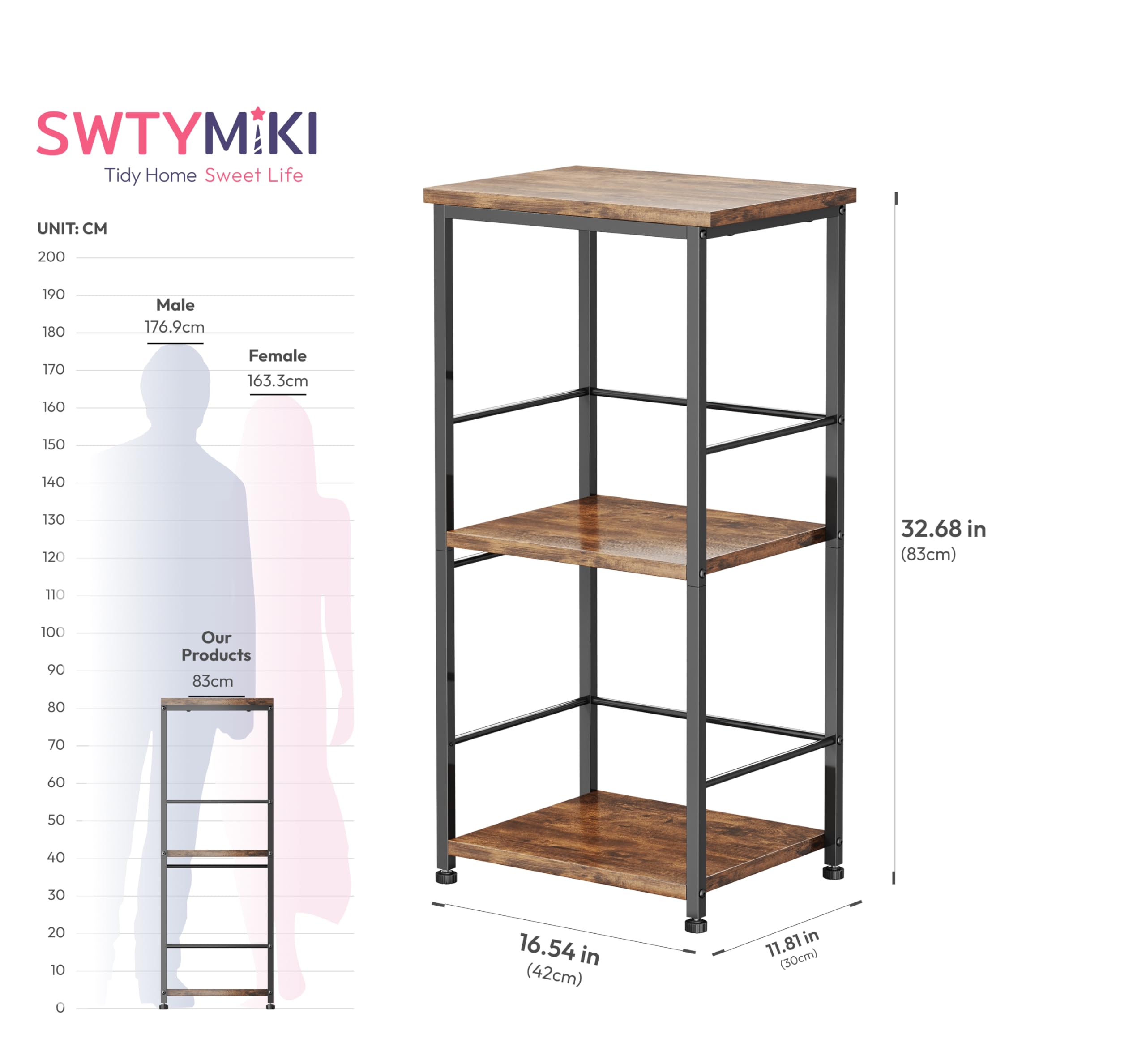SWTYMIKI Coffee Bar Cabinet for Home - Farmhouse Coffee Stand Station Multi-Purpose Buffet Sideboard Cabinet with Drawers - Kitchen Bar Table for Living Room, Corner, Small Space, Espresso