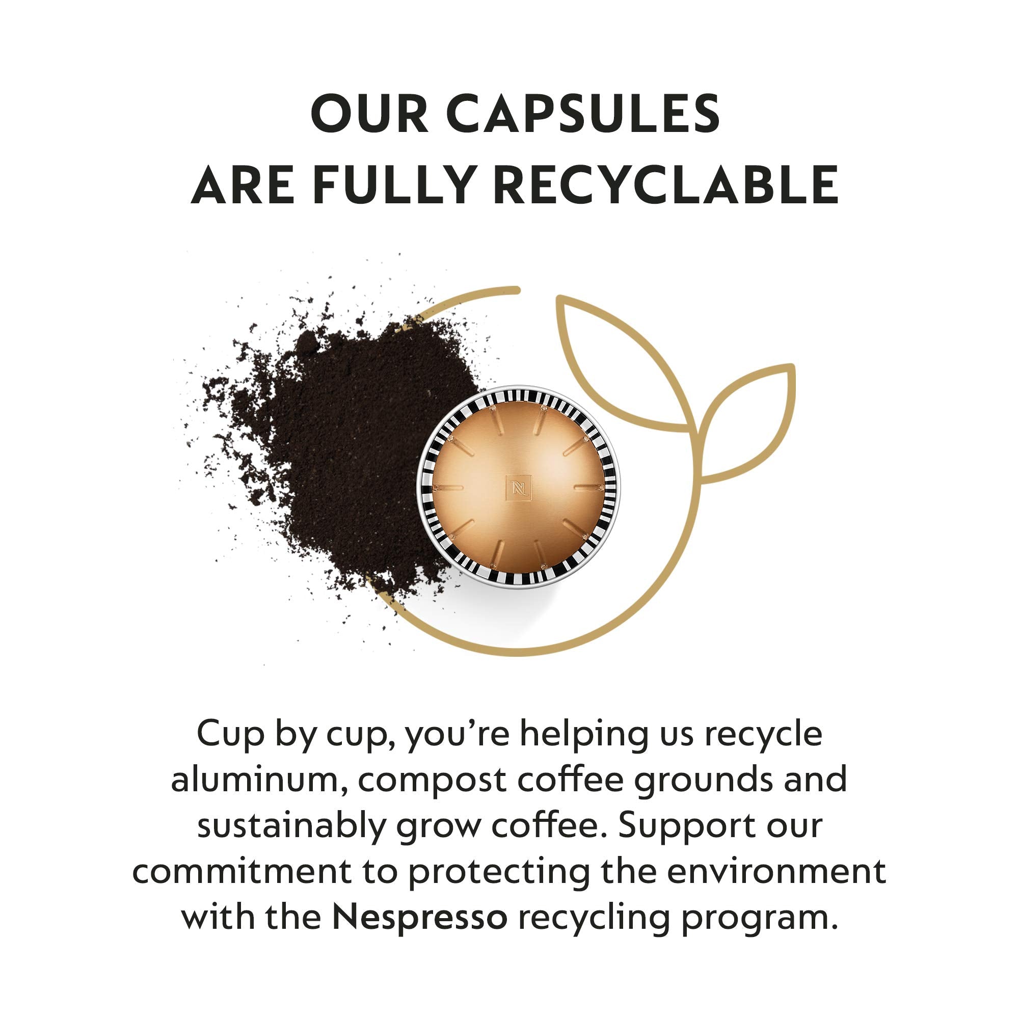 Nespresso Capsules Vertuo, Melozio, Medium Roast Coffee, 30-Count Coffee Pods, Brews 7.8oz.