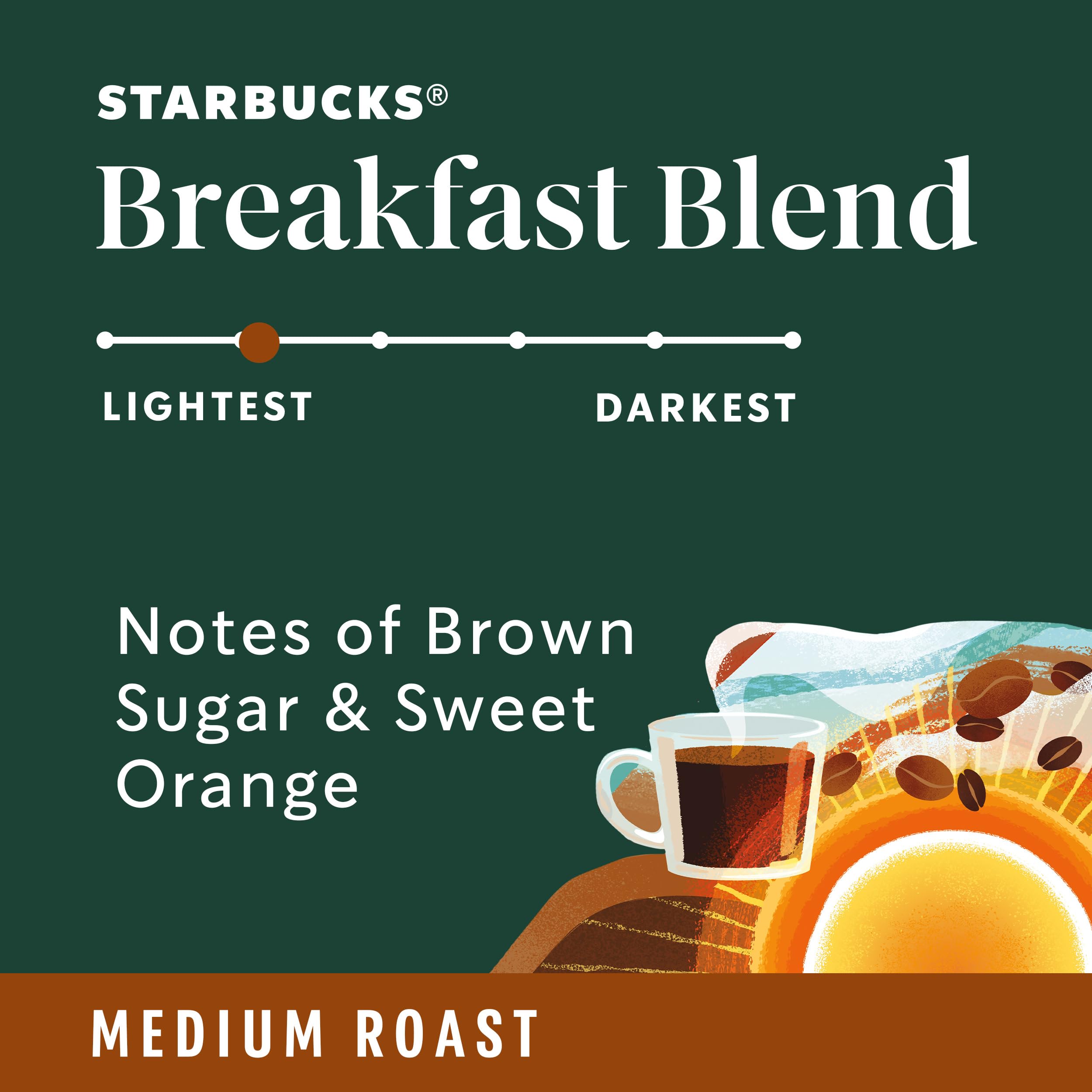 Starbucks Whole Coffee Beans, Medium Roast Hot or Iced Coffee, Pike Place Roast, 28 oz