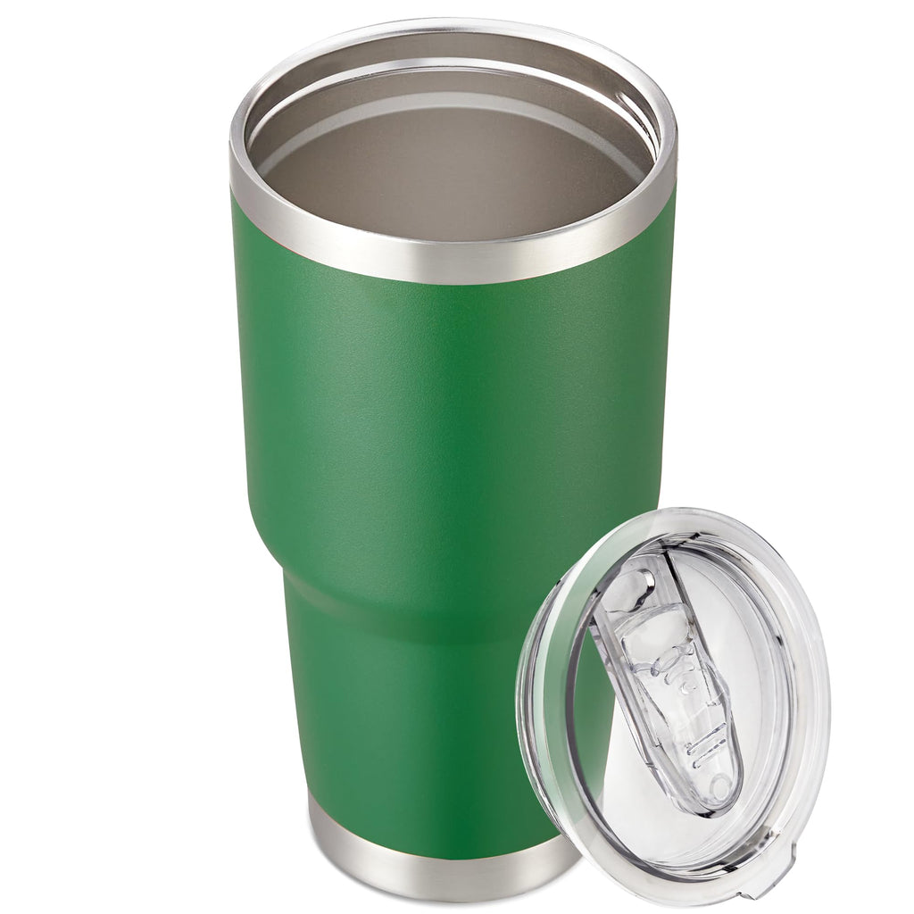 30 oz Tumbler with Lid Stainless Steel Tumblers Bulk Vacuum Insulated Cup Reusable Powder Coated Travel Mug Double Wall Leak Proof Cups Keep Cold Drinks for 12 Hours Black, Set of 8