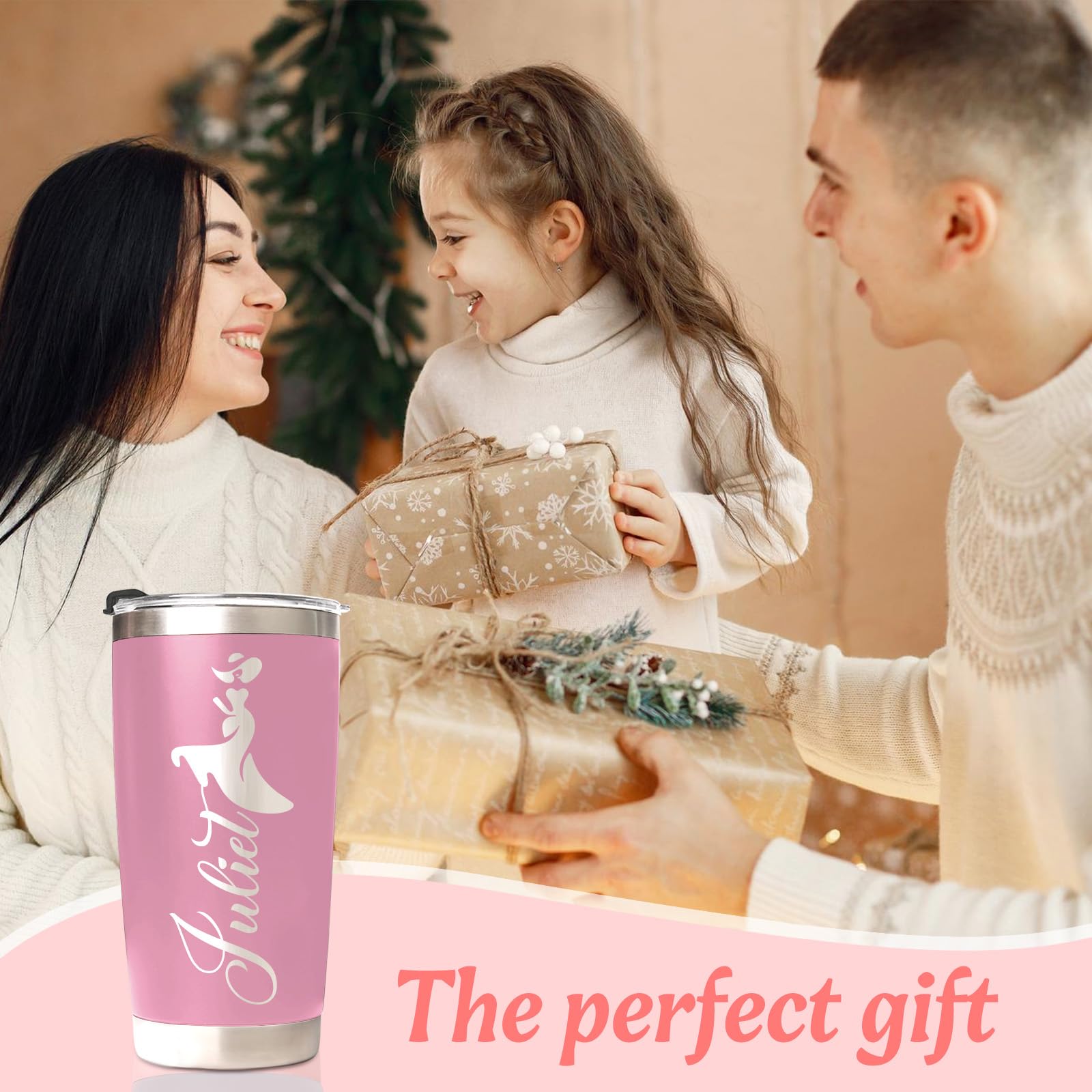 Personalized Tumbler Custom Coffee Tumbler Laser Engrave with Name 20 Oz Stainless Steel Travel Tumbler Cup Mug Personalized Gifts for Birthday Christmas Anniversary for Men Women Kids