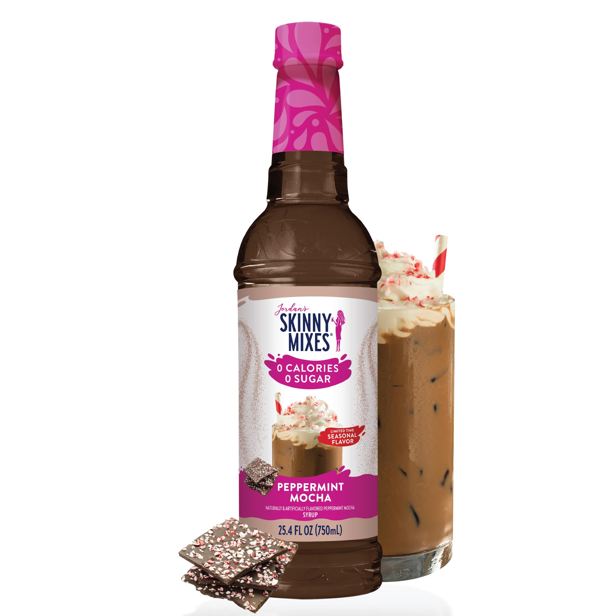 Jordan's Skinny Mixes Sugar Free Coffee Syrup, Holiday Fall Syrup Trio Coffee Flavoring Syrup, Zero Calorie Drink Mix for Lattes, Baking, Protein Shake, Dairy & Gluten Free, Kosher,12.7 Fl Oz, 3 Pack