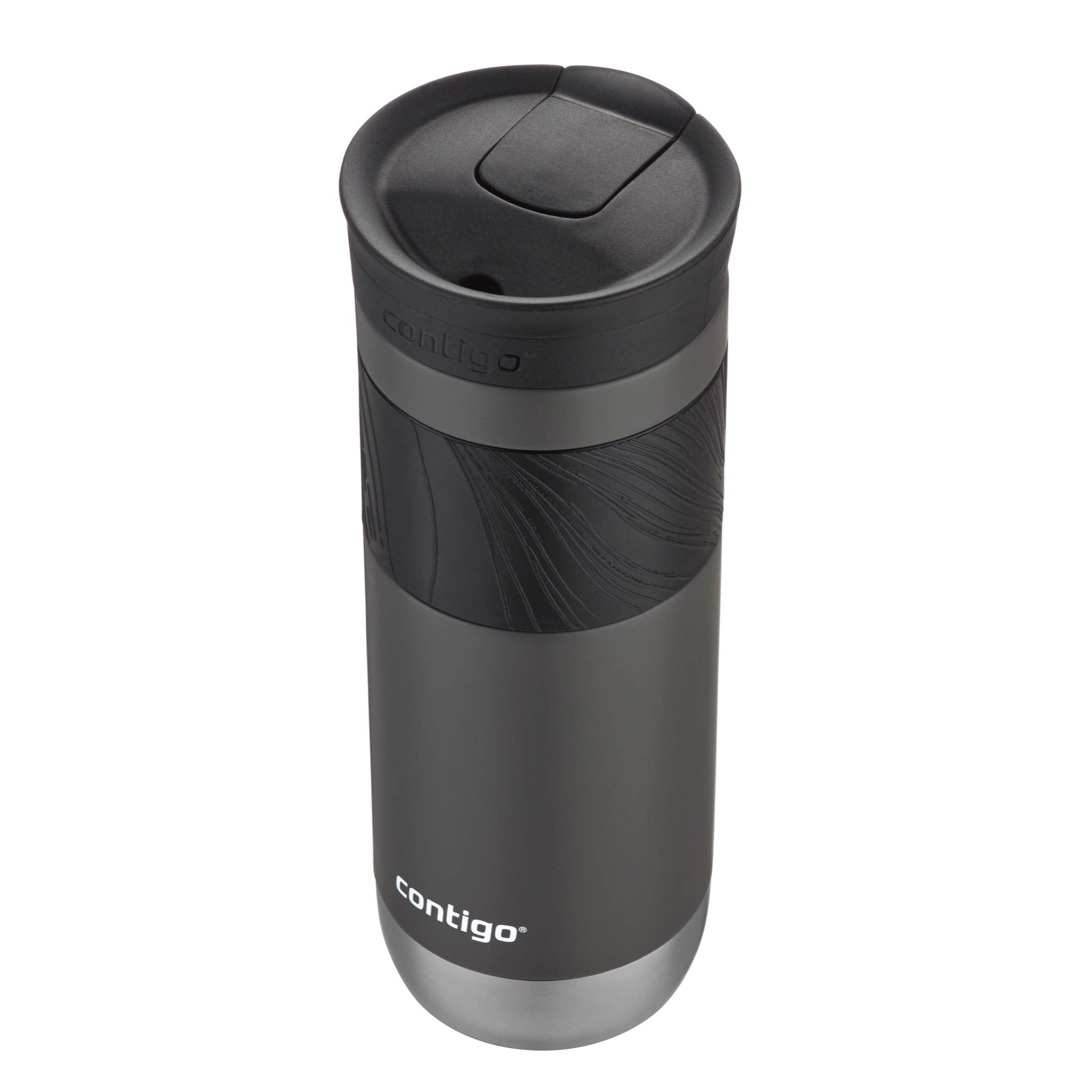 Contigo Byron Vacuum-Insulated Stainless Steel Travel Mug with Leak-Proof Lid Reusable Coffee Mug or Water Bottle BPA-Free 16oz Licorice Keeps Beverages Hot for 6 Hours or Cold for 12 Hours