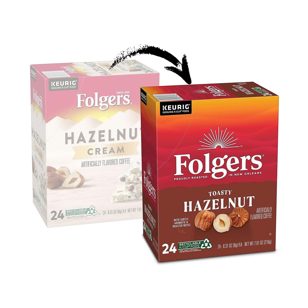 Folgers French Vanilla Artificially Flavored Coffee, Keurig K-Cup pods, 10 Count Box (Pack of 6)