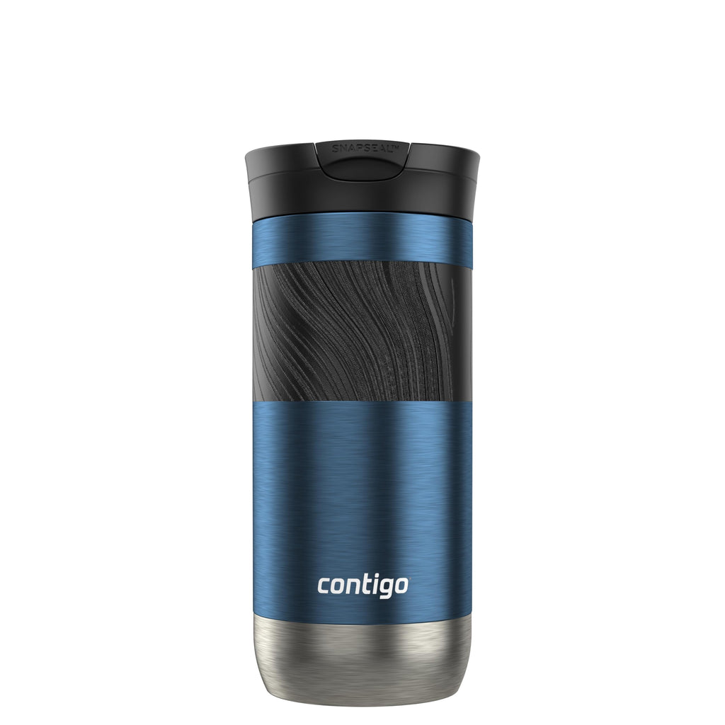 Contigo Byron Vacuum-Insulated Stainless Steel Travel Mug with Leak-Proof Lid Reusable Coffee Mug or Water Bottle BPA-Free 16oz Licorice Keeps Beverages Hot for 6 Hours or Cold for 12 Hours