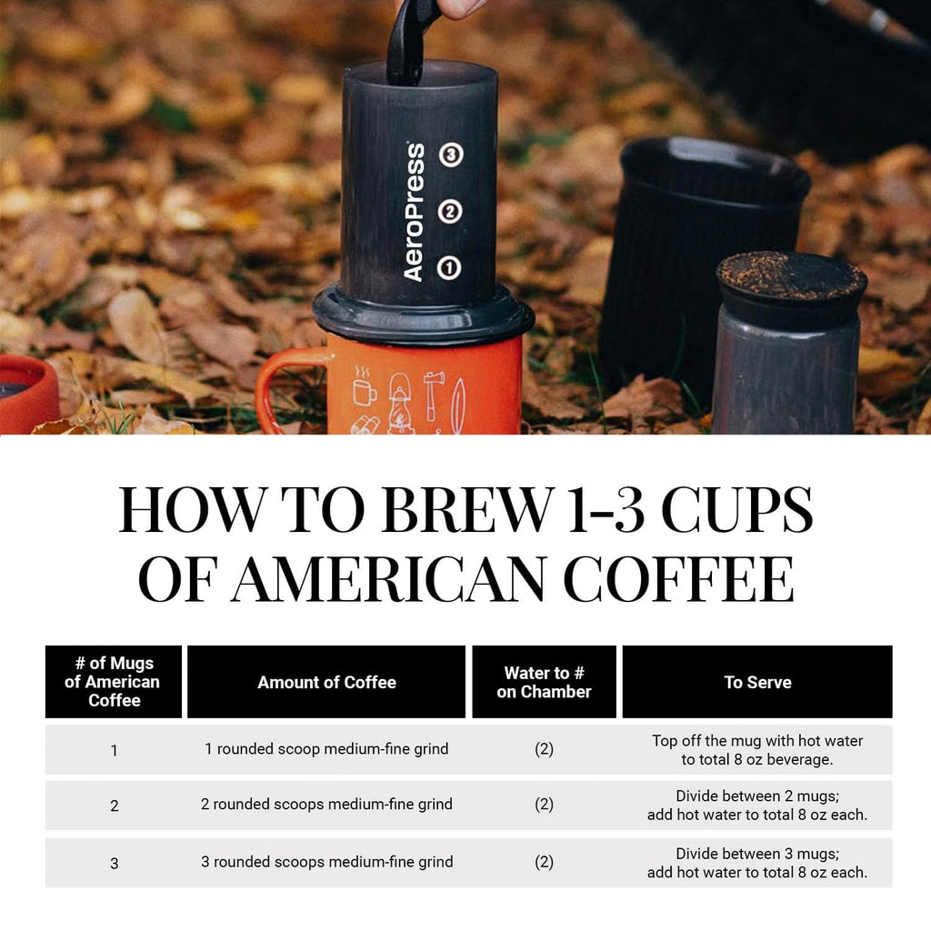 AeroPress Go, Extra Small Portable Coffee Maker Kit, Travel, Hiking & Camping, All-in-One French Press, Pour-Over & Espresso Style Manual Brewer, 2 Min Brew Makes a Less Bitter, More Flavorful Cup
