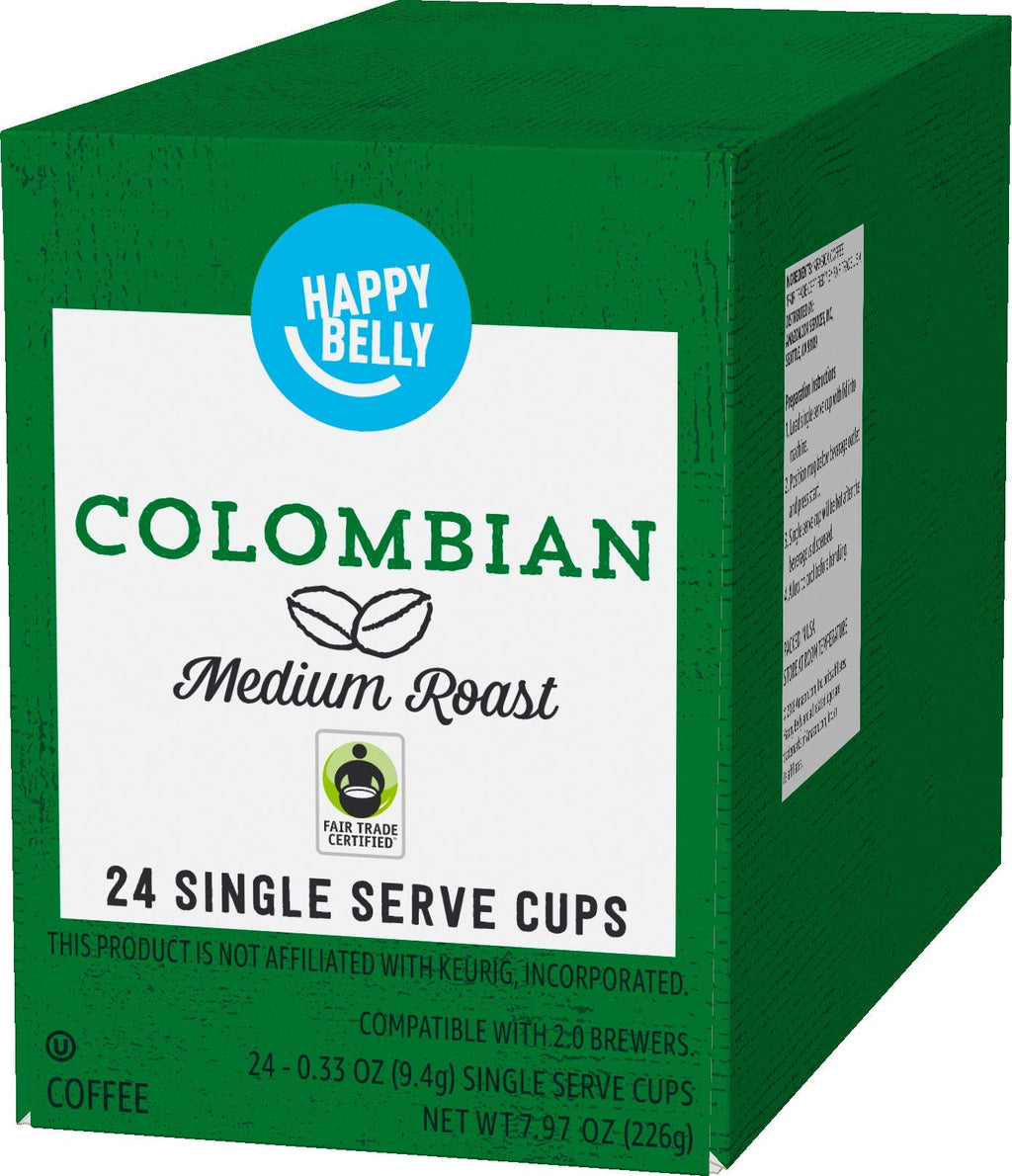 Amazon Brand - Happy Belly Dark Roast Coffee Pods, French Roast, Compatible with Keurig 2.0 K-Cup Brewers, 100 Count