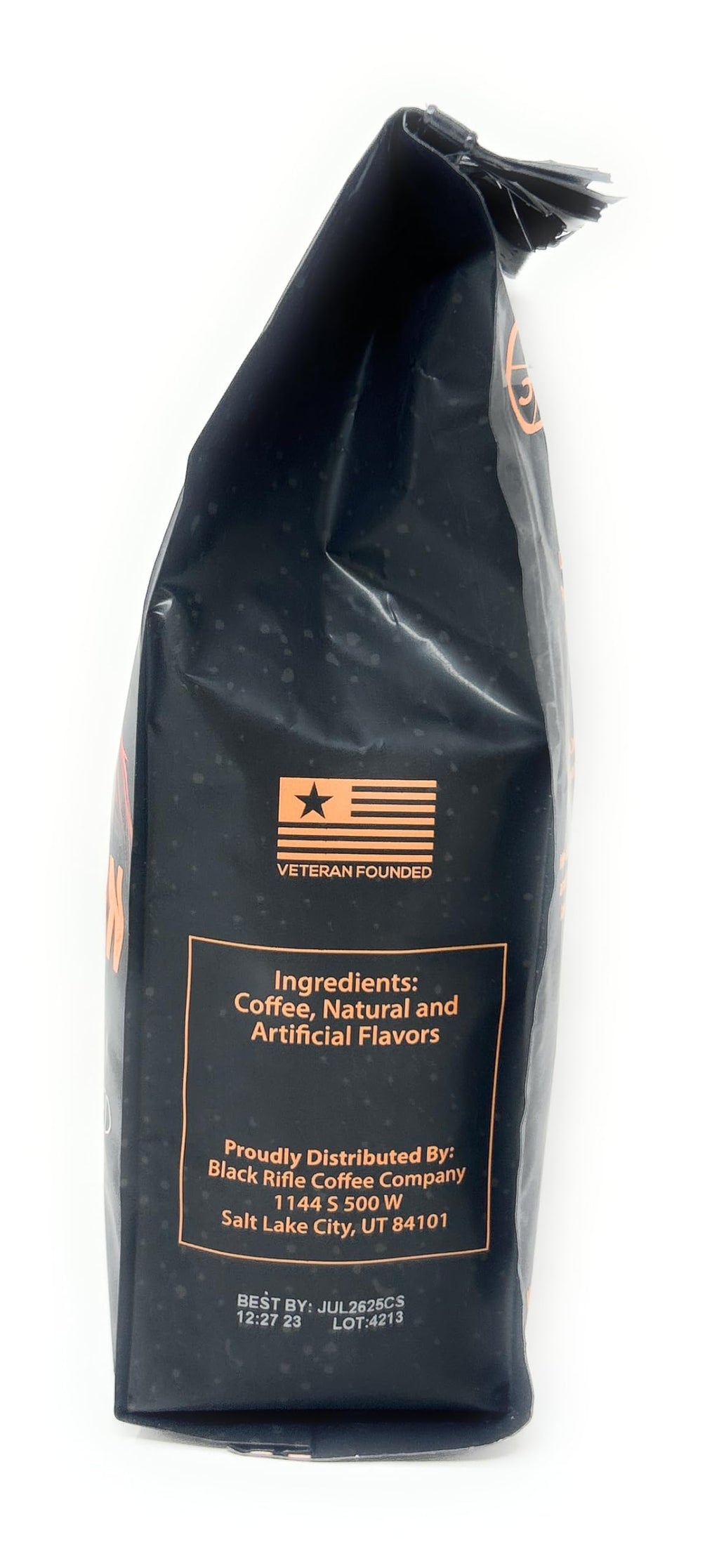 Black Rifle Coffee Company Just Black, 18oz Bag, Ground Coffee Medium Roast - Roasted Blend Made from Arabica Beans - Colombian & Brazilian Beans - Veteran Founded & American Made