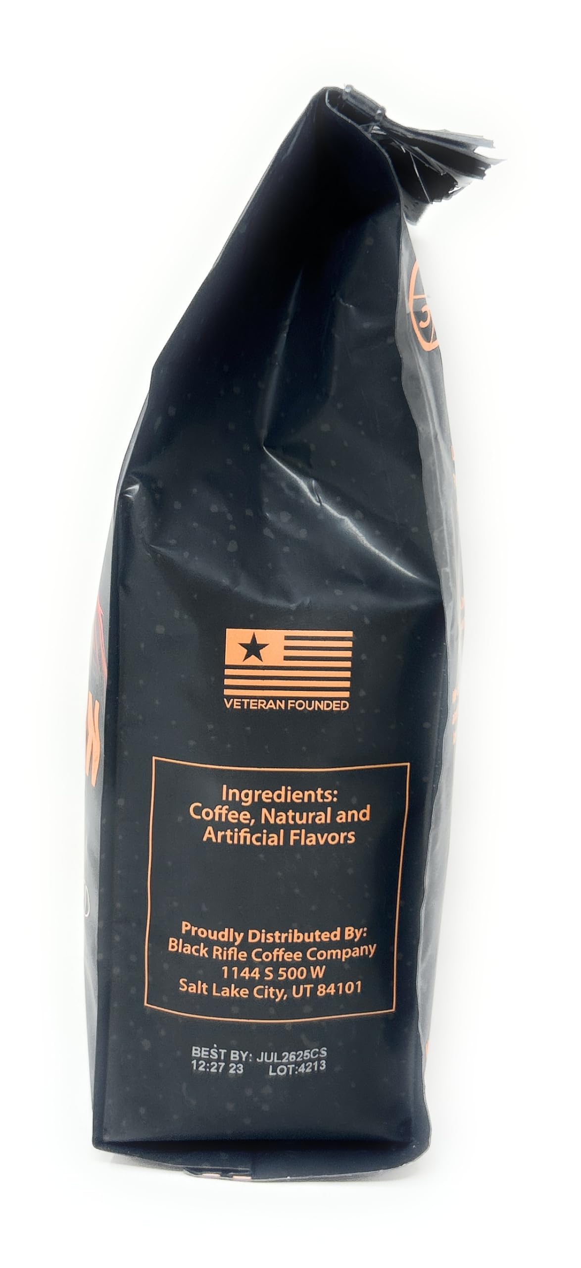 Black Rifle Coffee Company Just Black, 18oz Bag, Ground Coffee Medium Roast - Roasted Blend Made from Arabica Beans - Colombian & Brazilian Beans - Veteran Founded & American Made