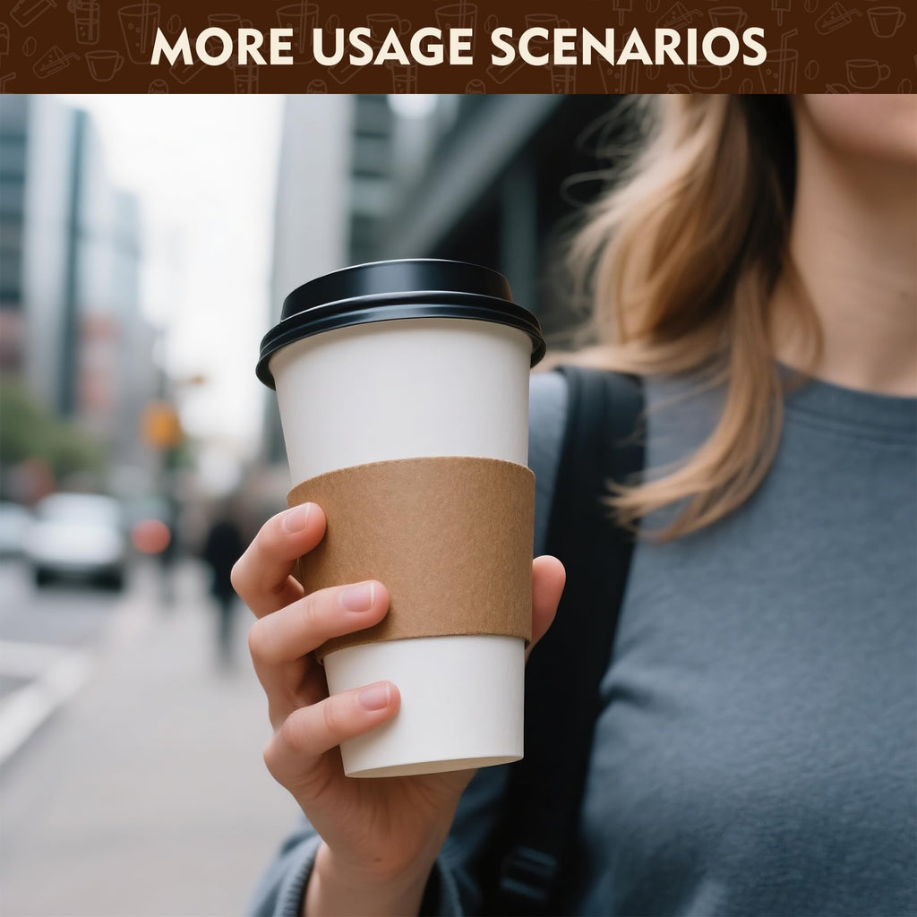 YEEHAW 100 Pack 16 oz Disposable Coffee Cups with Lids, Heat & Leak-proof Paper Cups, to Go Coffee Cups for Hot & Cold Beverage